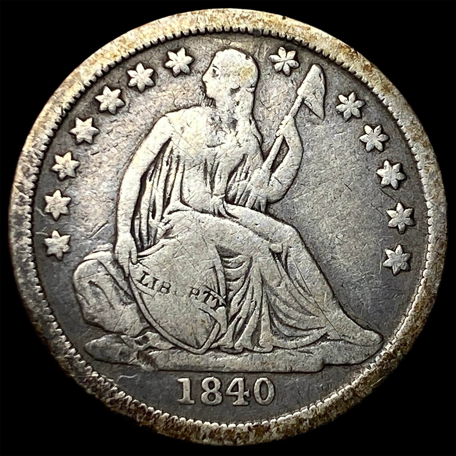 1840 Seated Liberty Dime LIGHTLY CIRCULATED: 1840 Seated Liberty Dime LIGHTLY CIRCULATED