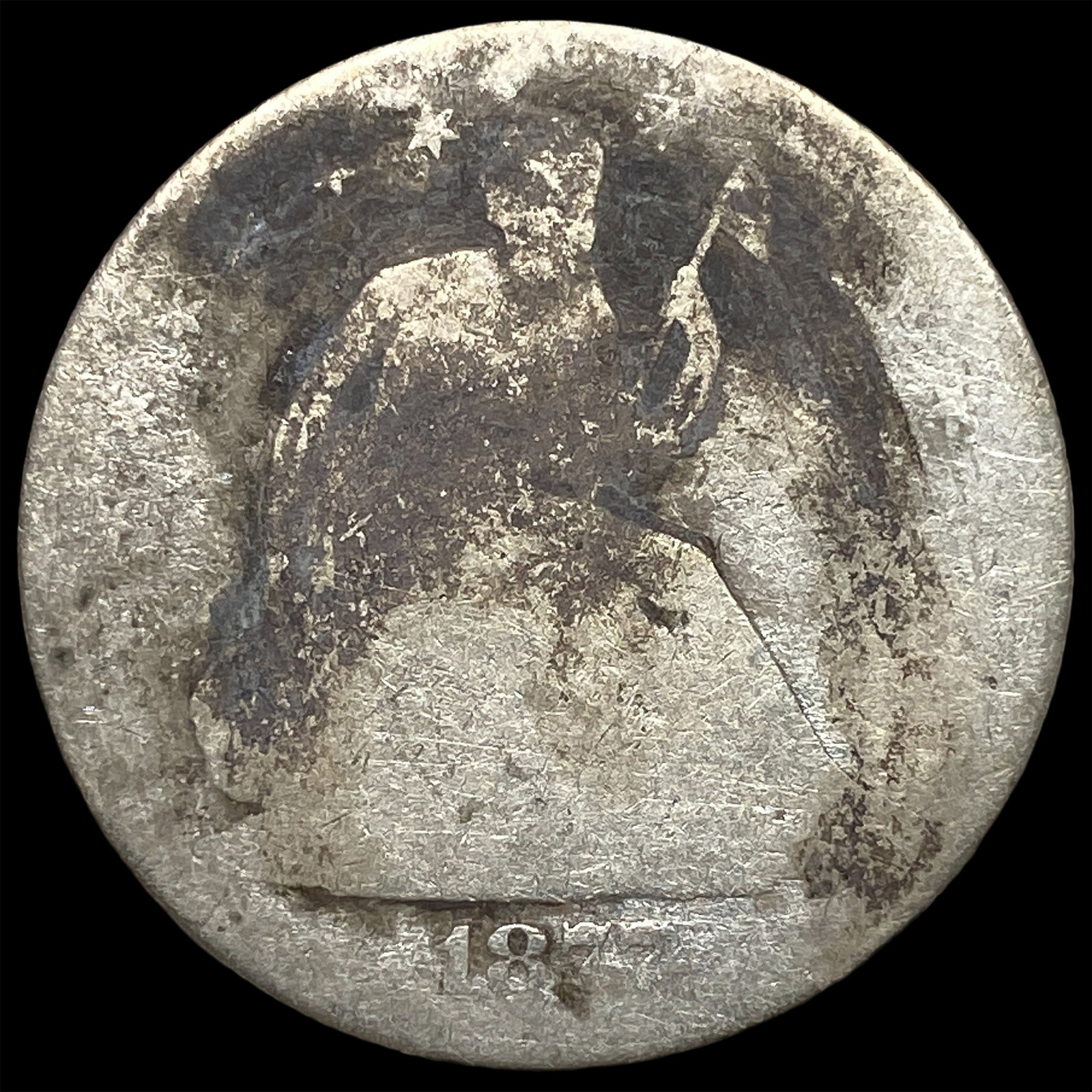 1877-S Seated Liberty Half Dollar NICELY CIRCULATED: 1877-S Seated Liberty Half Dollar NICELY CIRCULATED