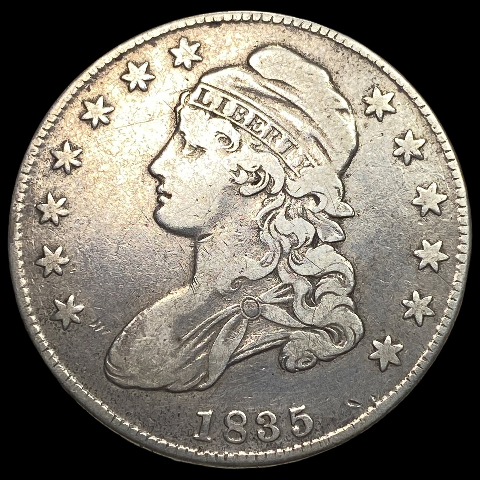 1835 Capped Bust Half Dollar LIGHTLY CIRCULATED (1 of 2)