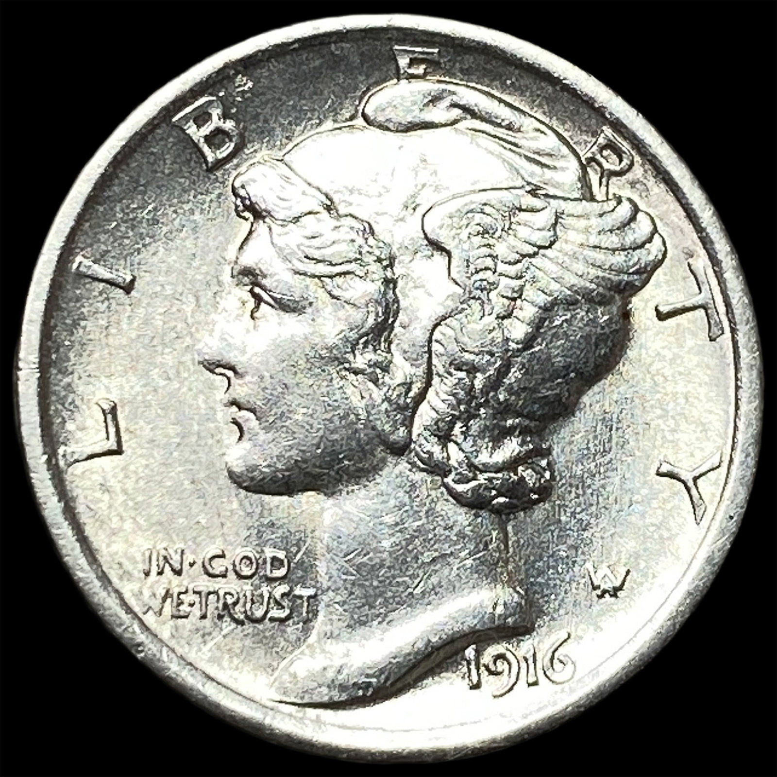 1916 Silver Mercury Dime UNCIRCULATED (1 of 2)