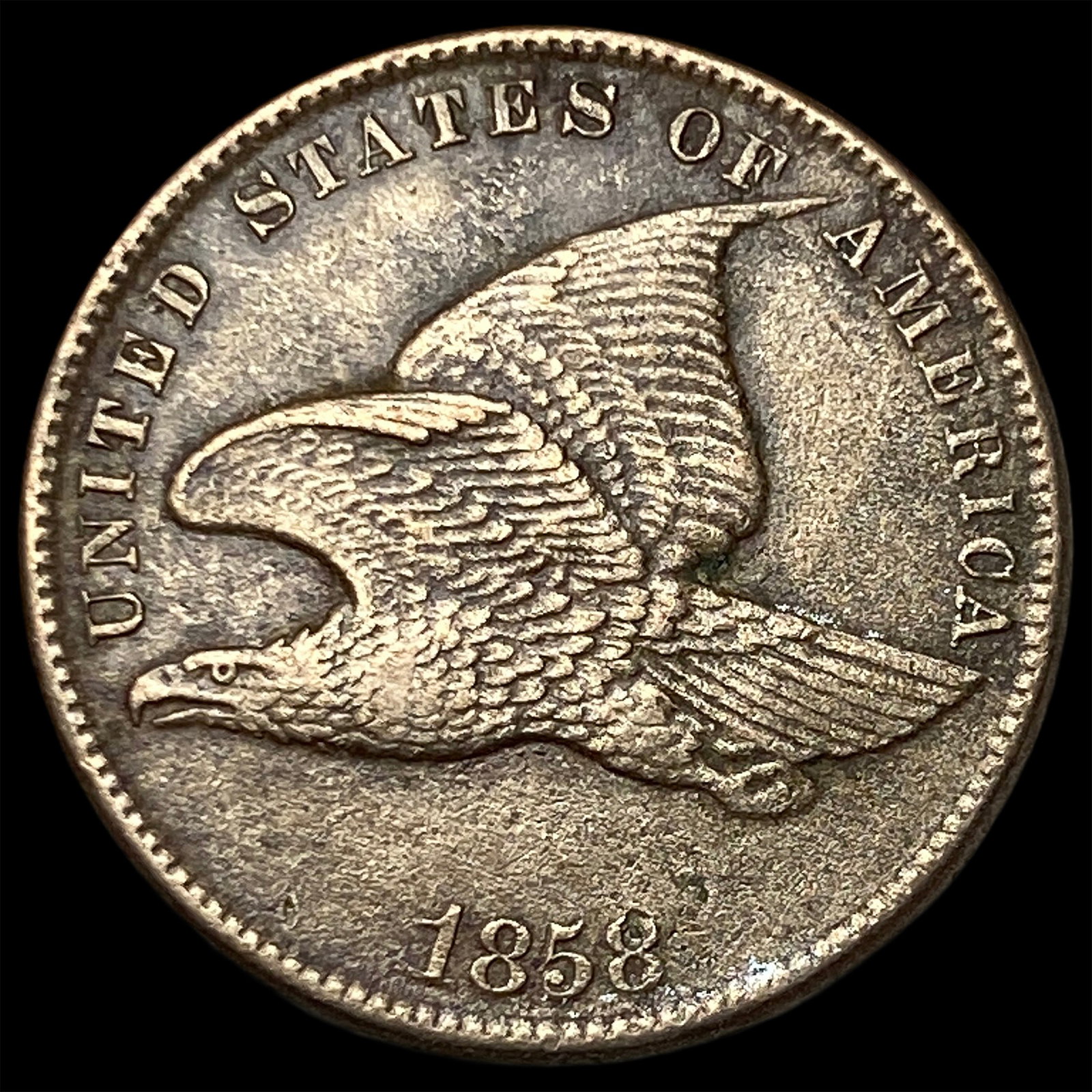 1858 Flying Eagle Cent NEARLY UNCIRCULATED: 1858 Flying Eagle Cent NEARLY UNCIRCULATED