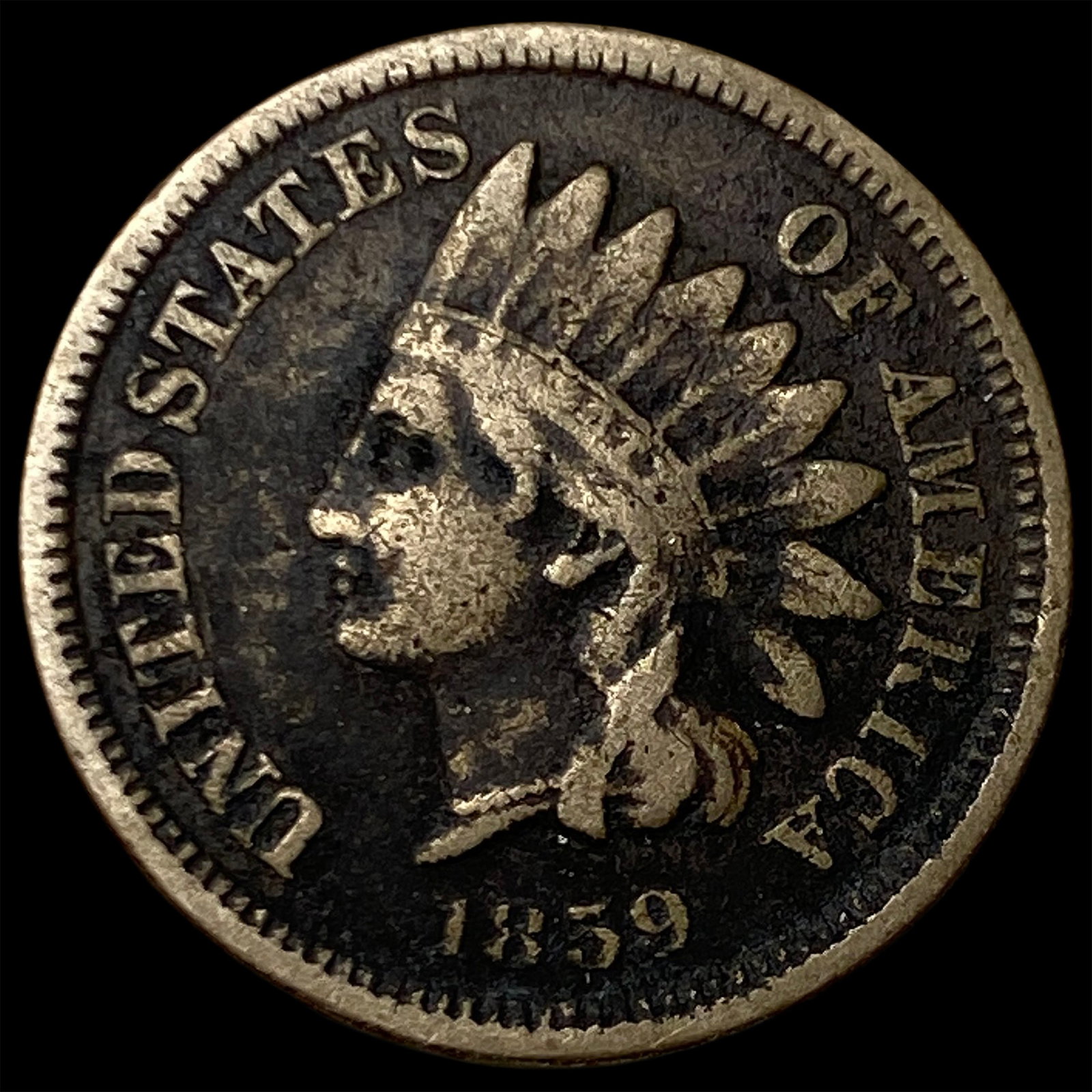 1859 Indian Head Cent NICELY CIRCULATED: 1859 Indian Head Cent NICELY CIRCULATED