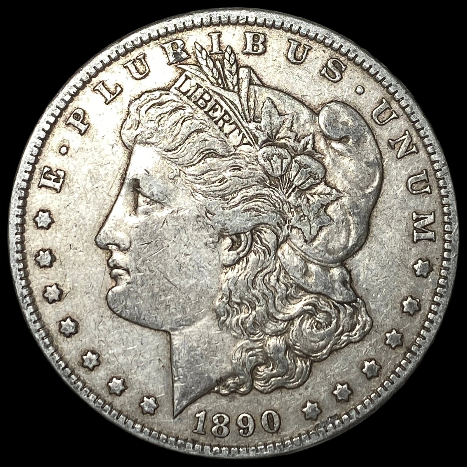 1890-CC Silver Morgan Dollar NEARLY UNCIRCULATED: 1890-CC Silver Morgan Dollar NEARLY UNCIRCULATED