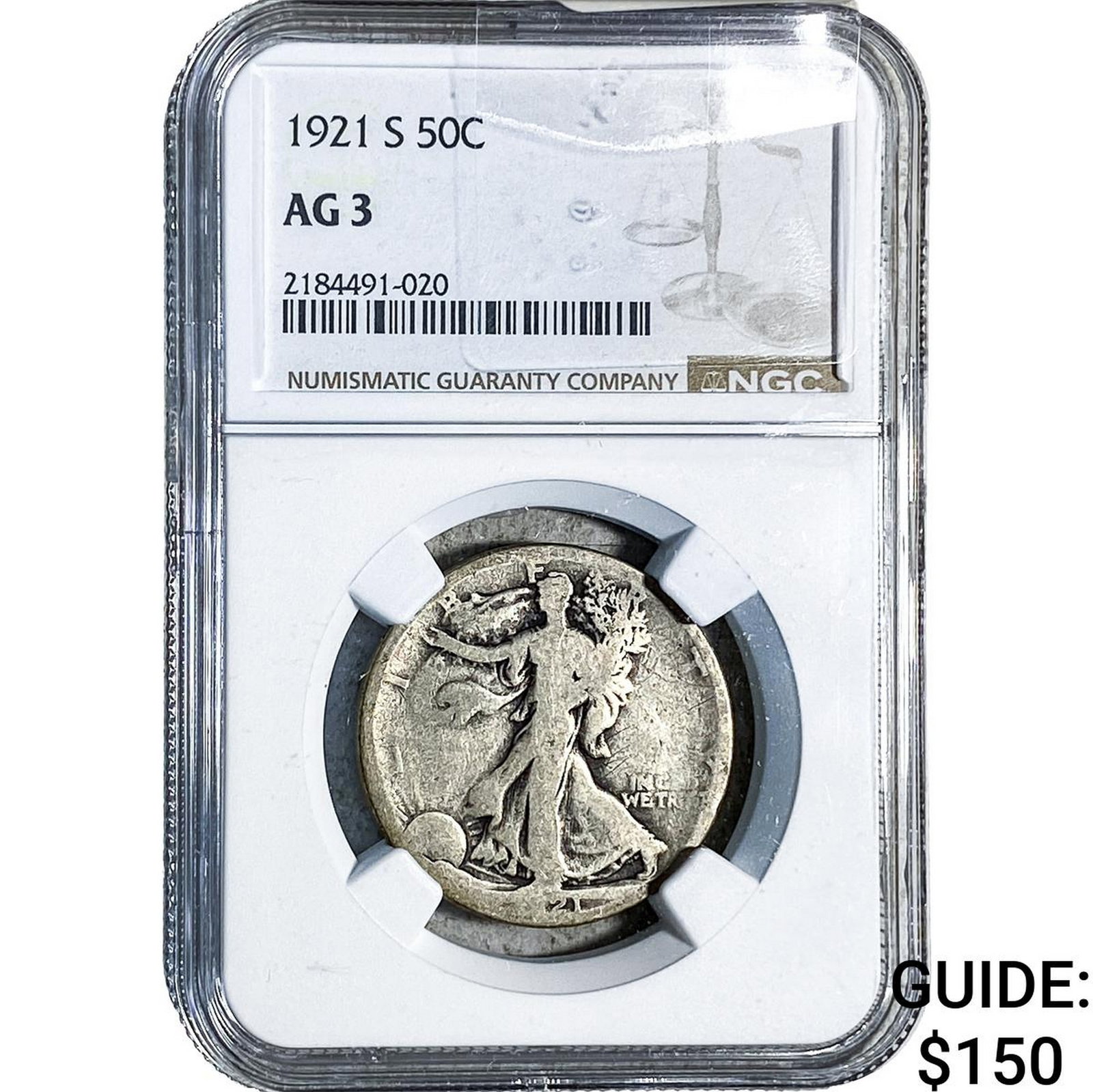1921-S Walking Liberty Half Dollar NGC AG3 (1 of 2)