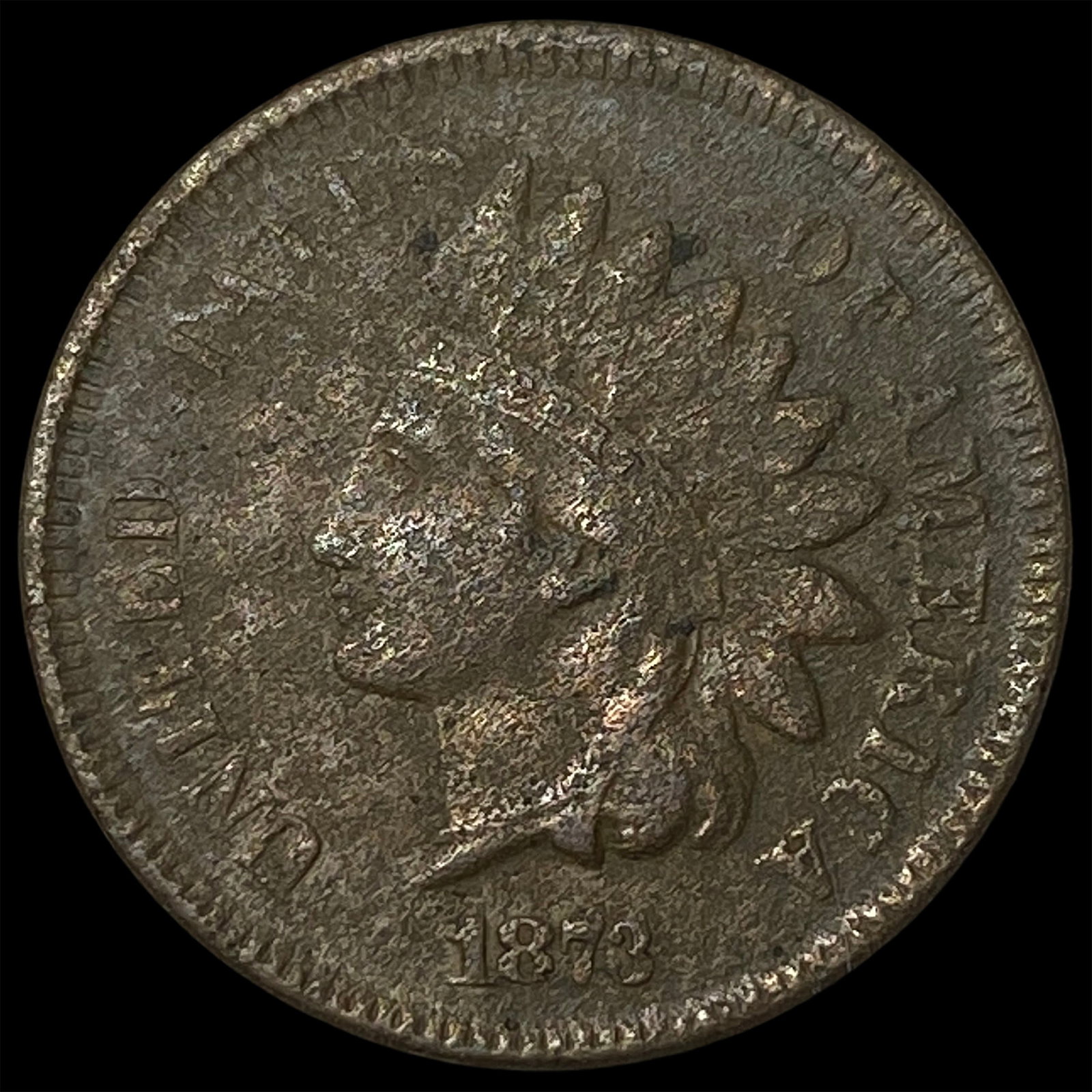 1873 Indian Head Cent NICELY CIRCULATED: 1873 Indian Head Cent NICELY CIRCULATED