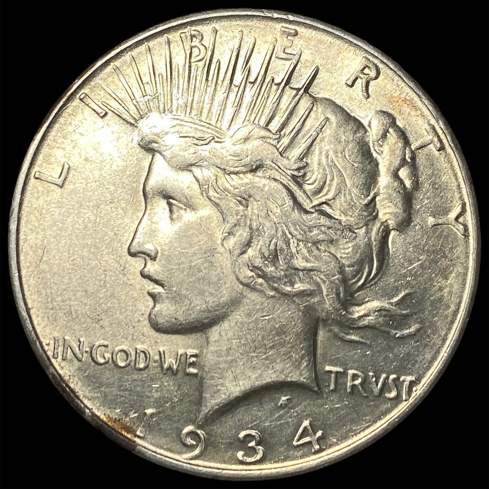 1934-D Silver Peace Dollar CHOICE AU: 1934-D Silver Peace Dollar CHOICE AU