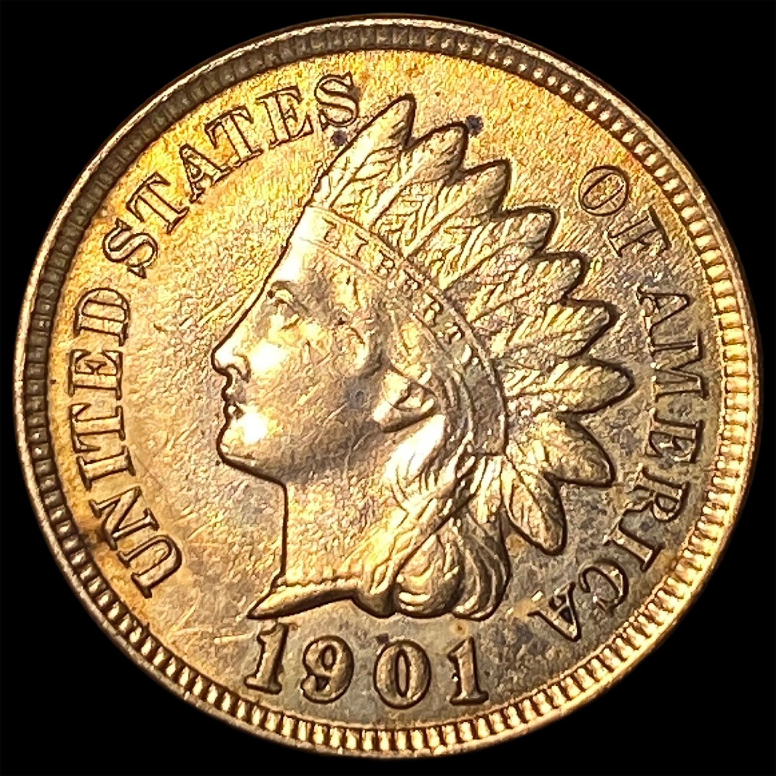 1901 Indian Head Cent CLOSELY UNCIRCULATED: 1901 Indian Head Cent CLOSELY UNCIRCULATED