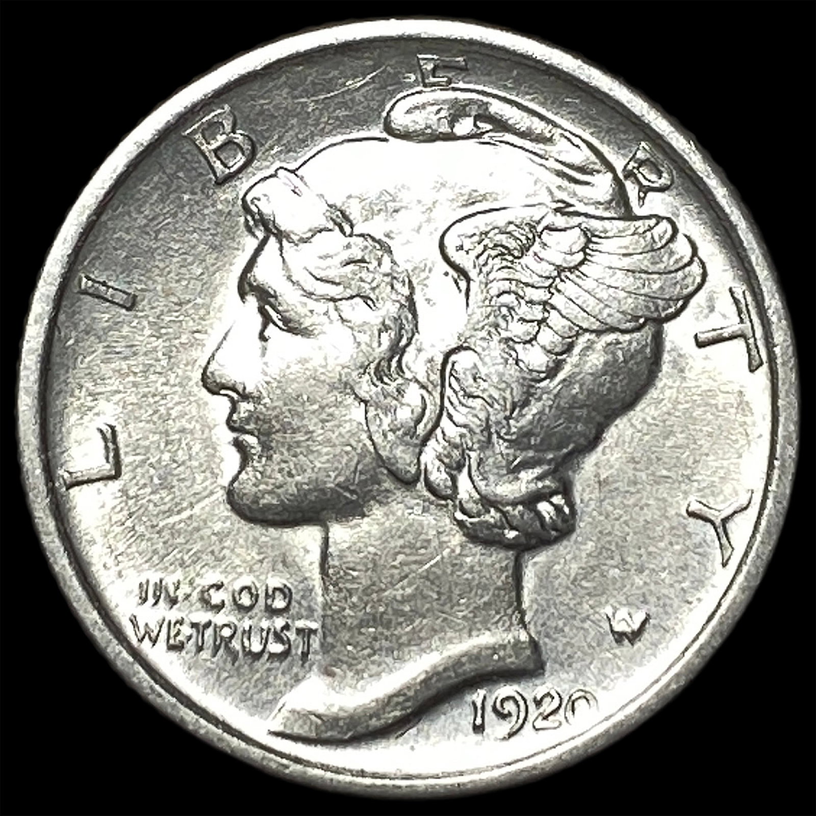 1920 Silver Mercury Dime CHOICE AU (1 of 2)