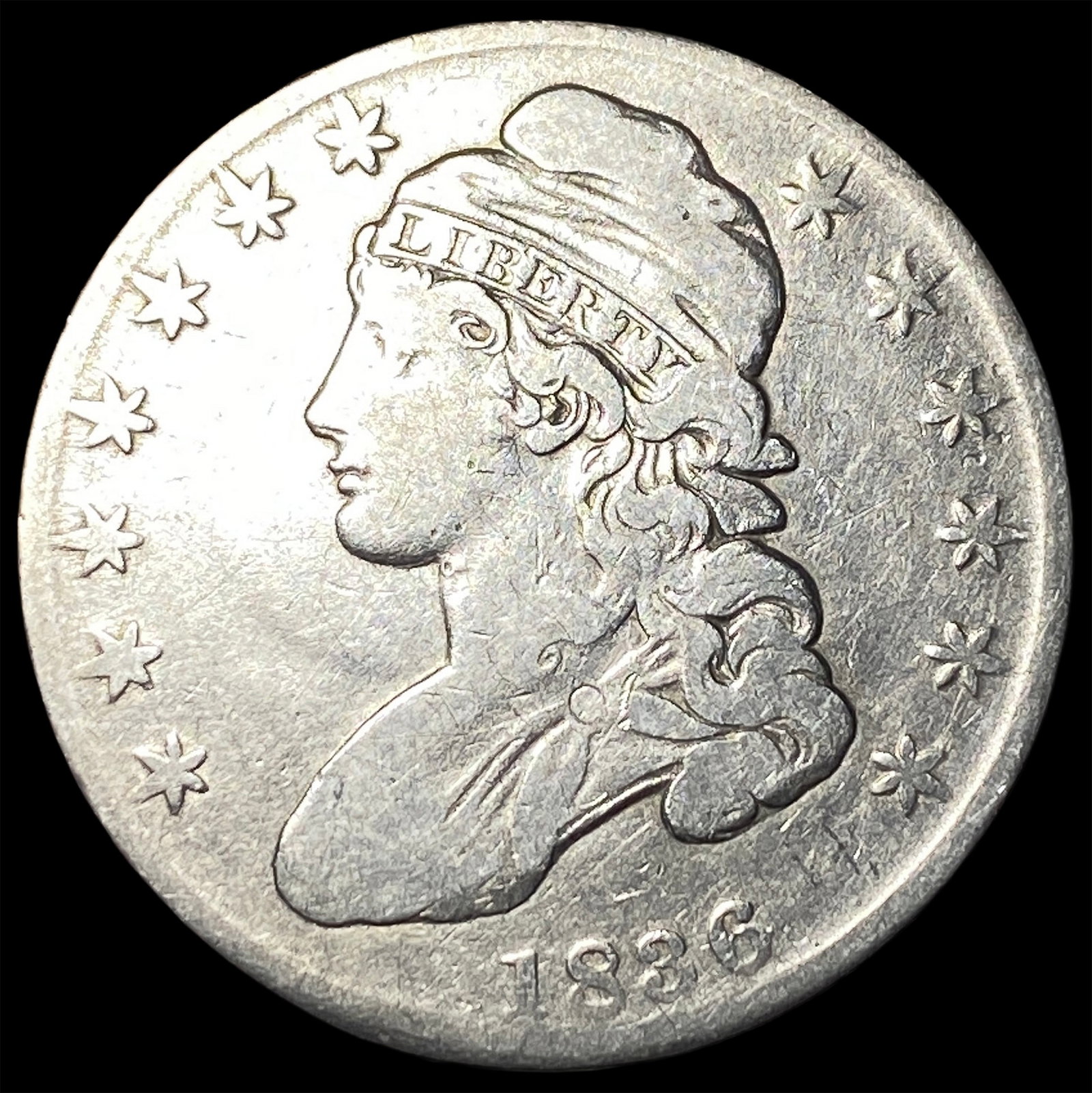 1836 Capped Bust Half Dollar LIGHTLY CIRCULATED (1 of 2)