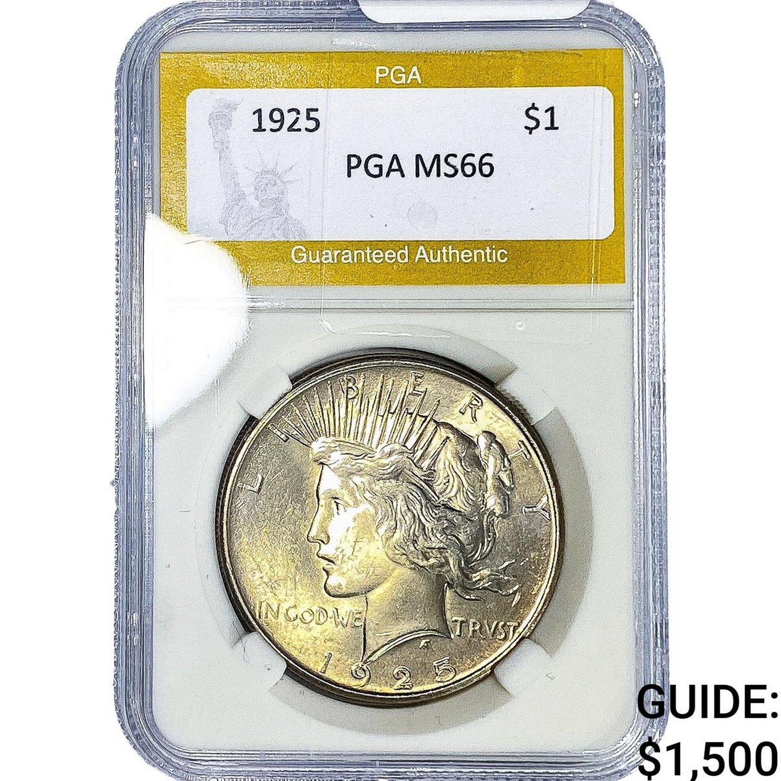 1925 Silver Peace Dollar PGA MS66 (1 of 2)