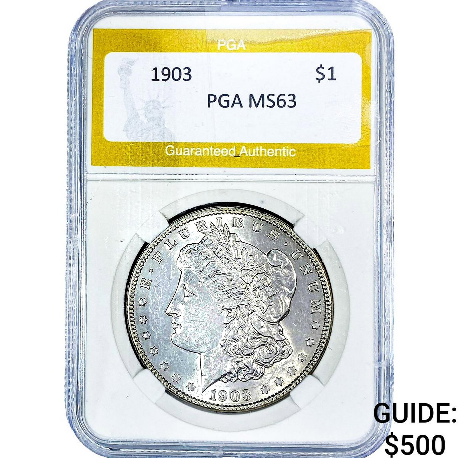 1903 Morgan Silver Dollar PGA MS63: 1903 Morgan Silver Dollar PGA MS63
