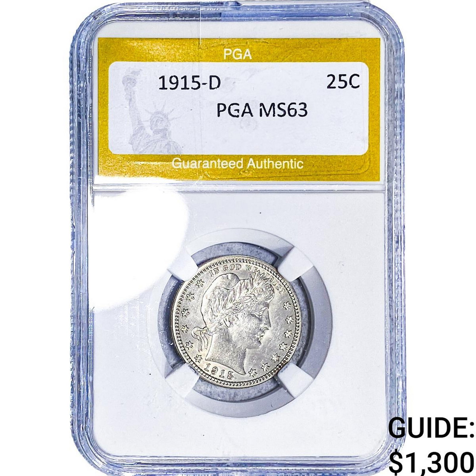 1915-D Barber Quarter PGA MS63 (1 of 2)