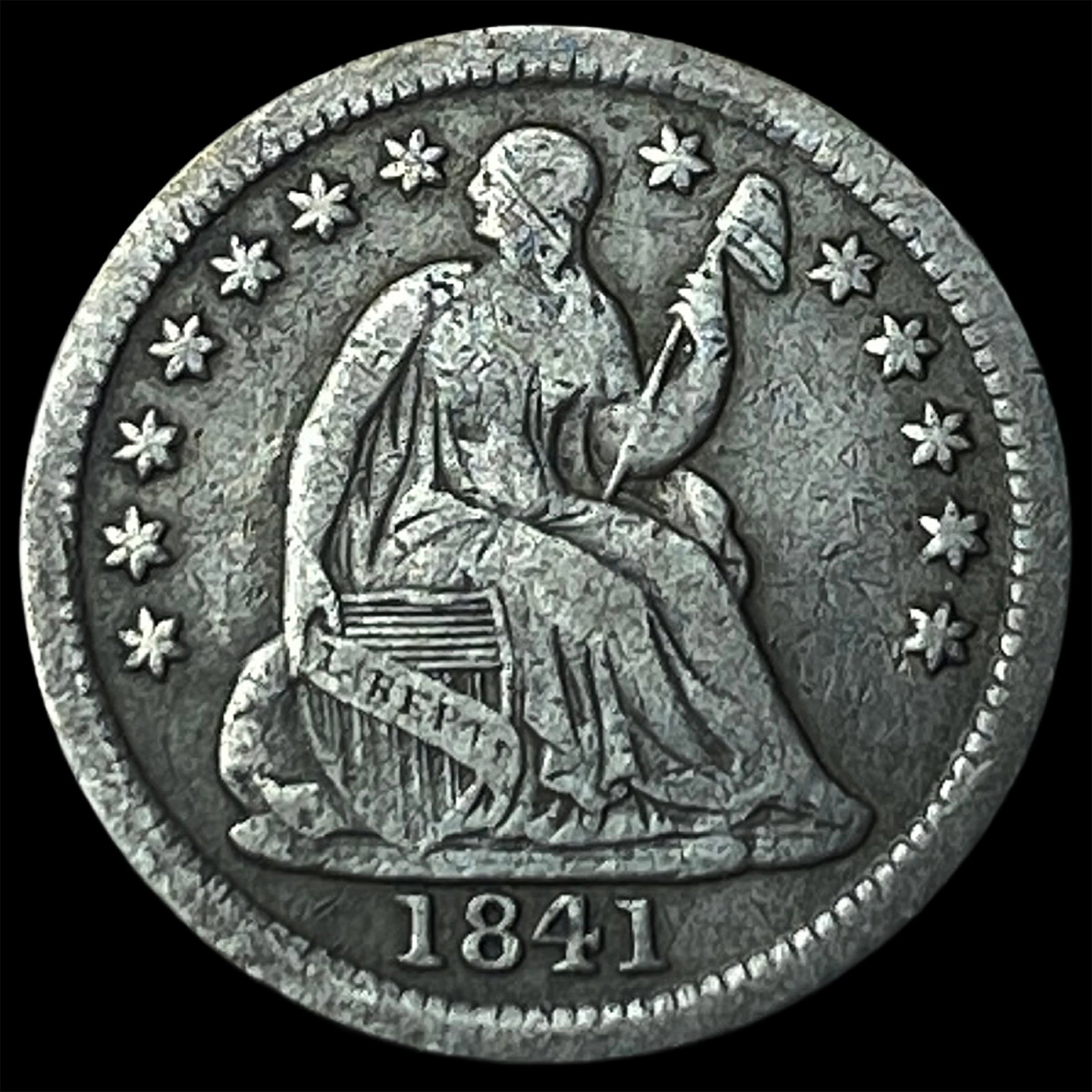 1841 Seated Liberty Half Dime LIGHTLY CIRCULATED: 1841 Seated Liberty Half Dime LIGHTLY CIRCULATED