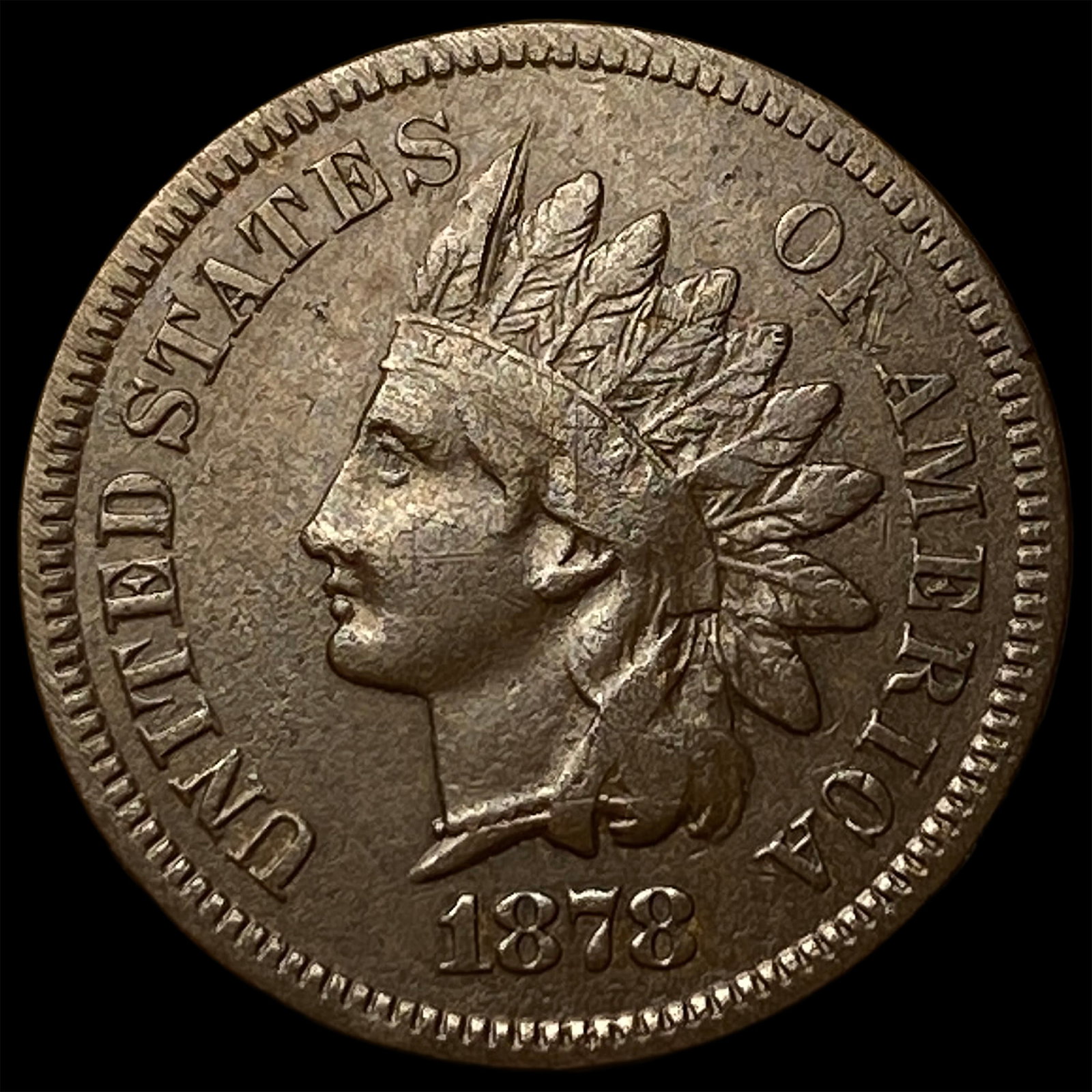1878 Indian Head Cent ABOUT UNCIRCULATED: 1878 Indian Head Cent ABOUT UNCIRCULATED