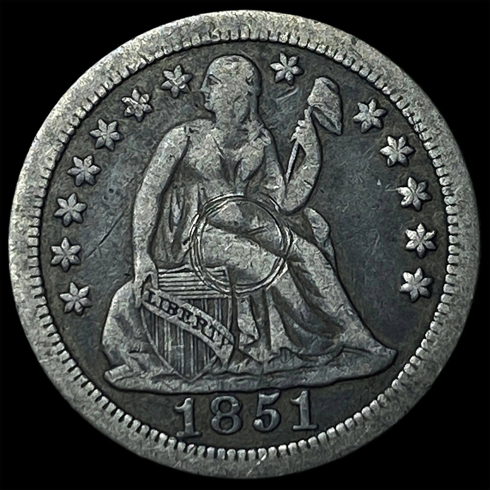 1851-O Seated Liberty Dime NEARLY UNCIRCULATED: 1851-O Seated Liberty Dime NEARLY UNCIRCULATED