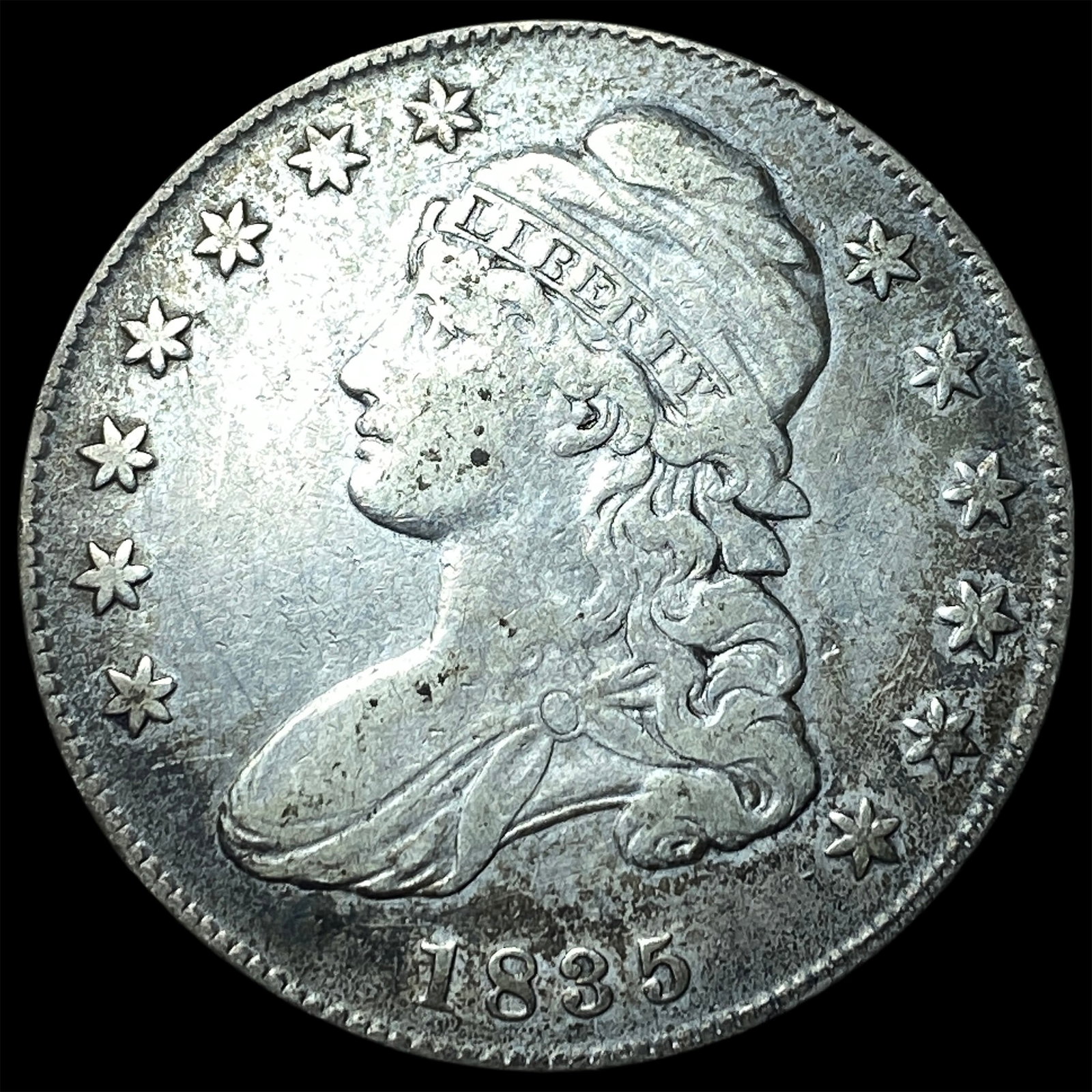 1835 Capped Bust Half Dollar NEARLY UNCIRCULATED: 1835 Capped Bust Half Dollar NEARLY UNCIRCULATED