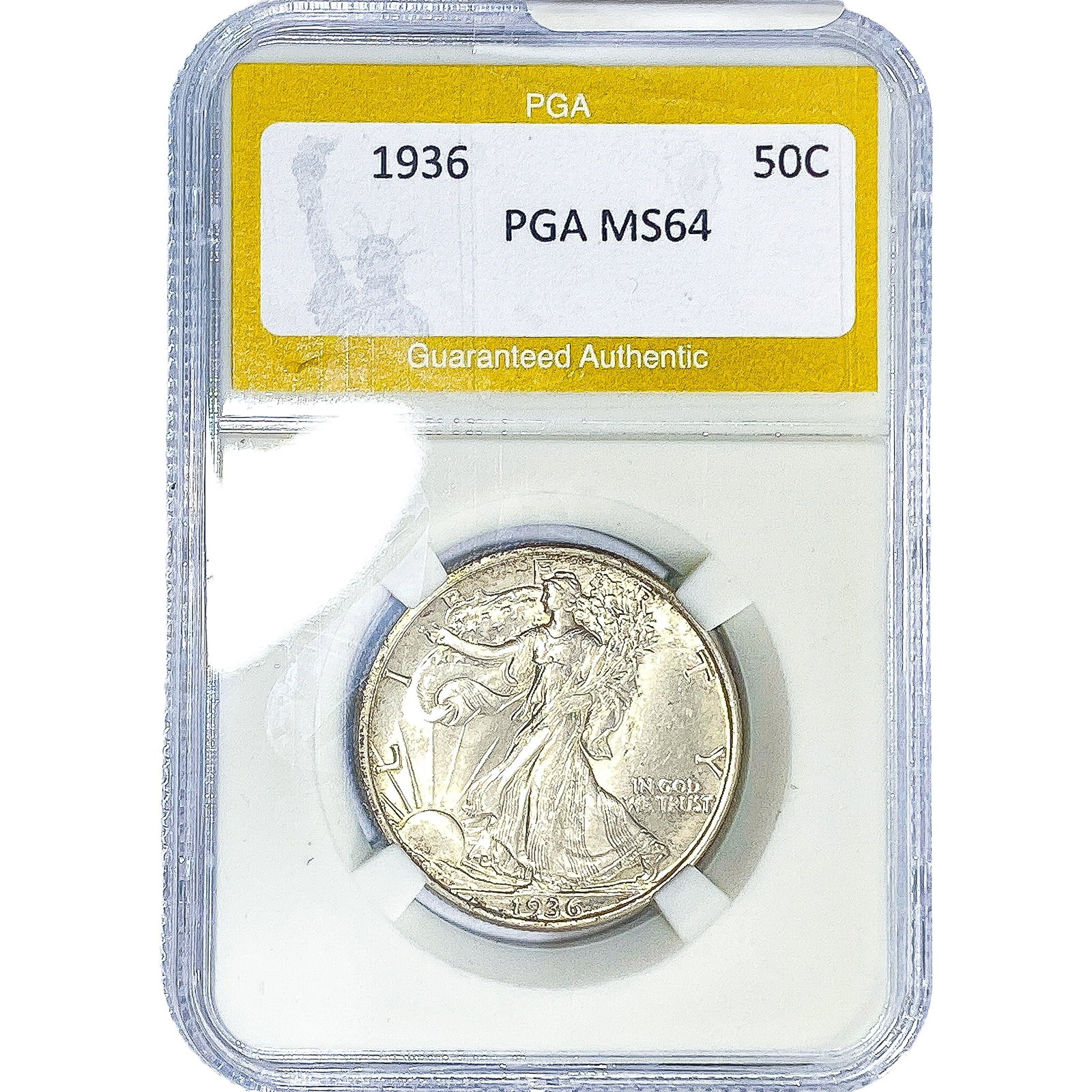 1936 Walking Liberty Half Dollar PGA MS64: 1936 Walking Liberty Half Dollar PGA MS64