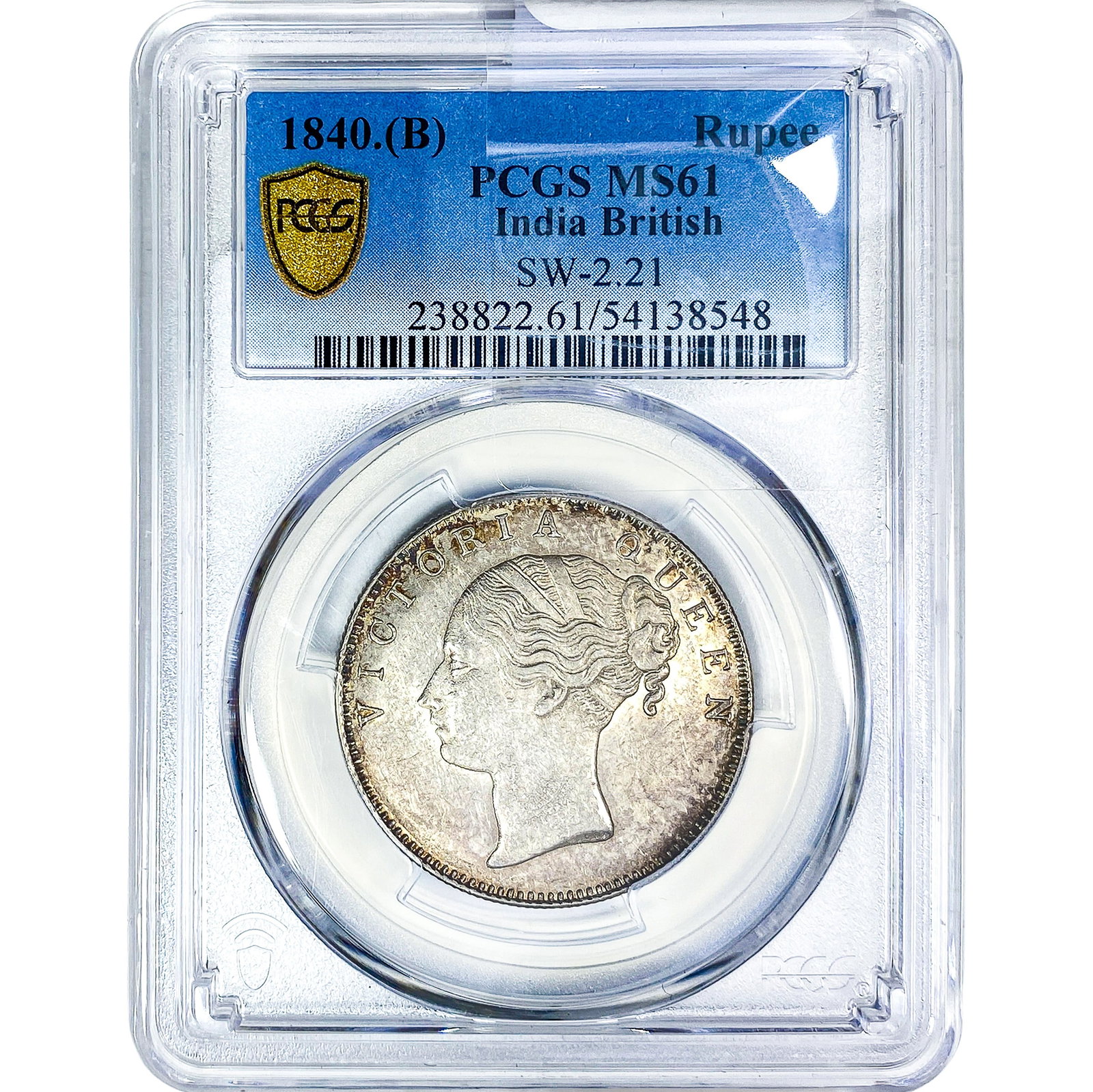 1840(B) India-British Silver Rupee PCGS MS61 (1 of 2)