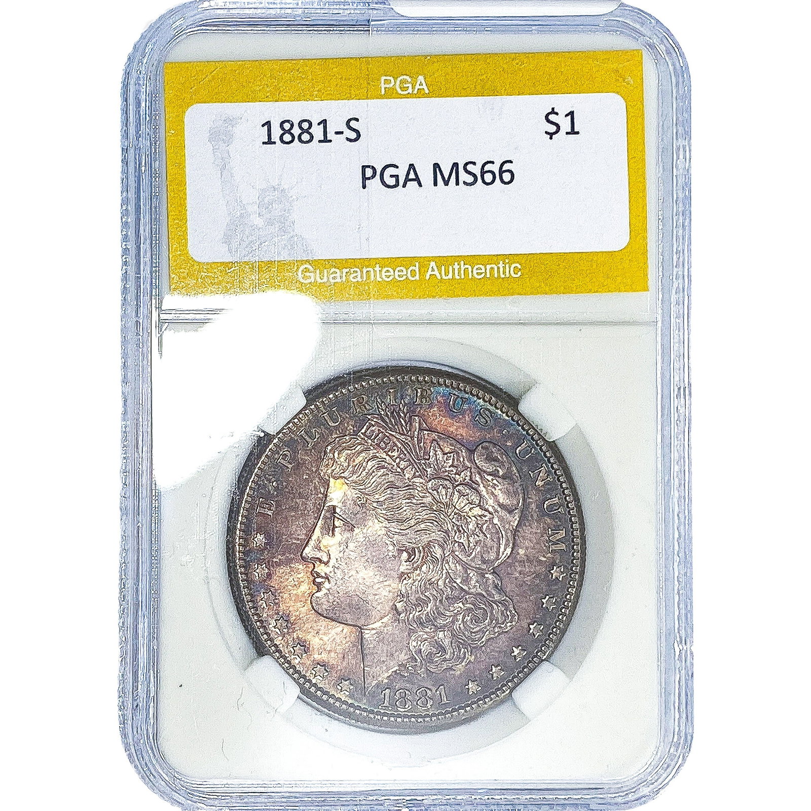 1881-S Morgan Silver Dollar PGA MS66: 1881-S Morgan Silver Dollar PGA MS66