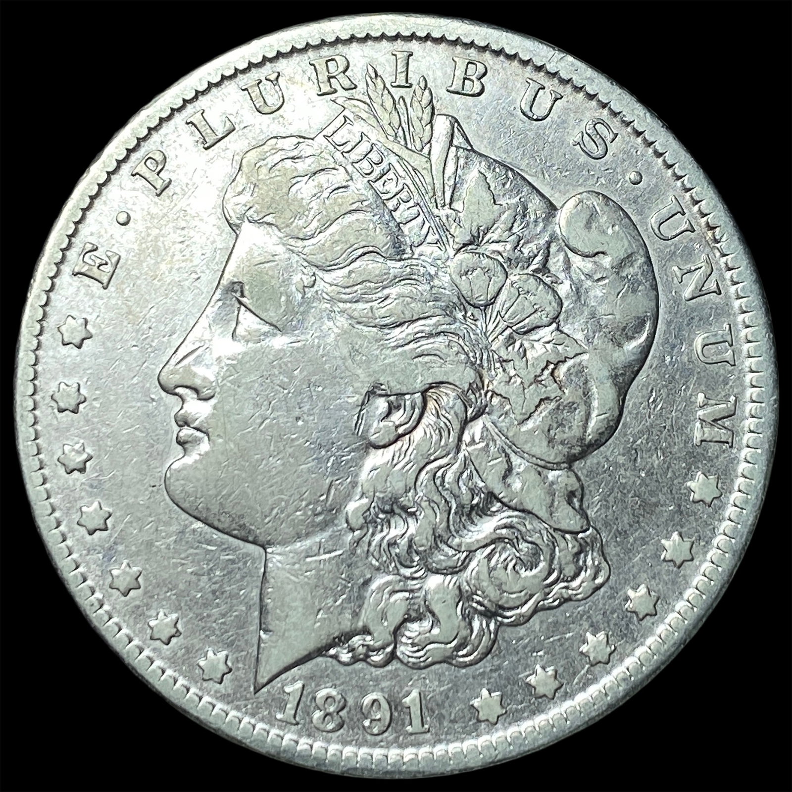 1891-CC Silver Morgan Dollar NEARLY UNCIRCULATED: 1891-CC Silver Morgan Dollar NEARLY UNCIRCULATED