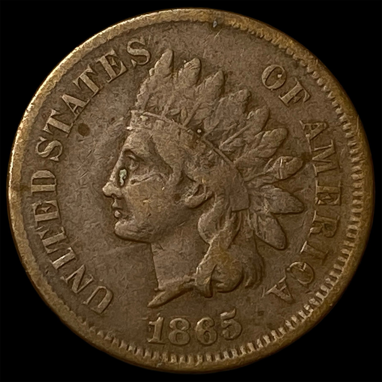 1865 Indian Head Cent NICELY CIRCULATED: 1865 Indian Head Cent NICELY CIRCULATED
