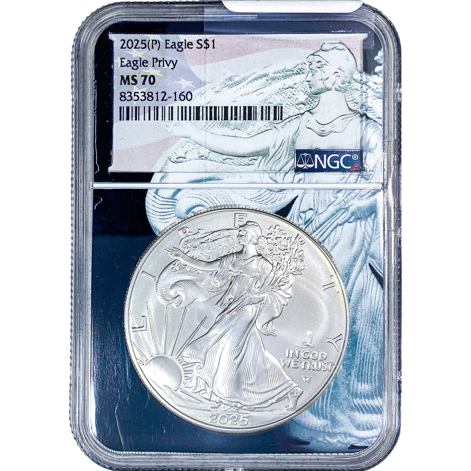 2025(P) Silver Eagle NGC MS70 Eagle Privy (1 of 2)