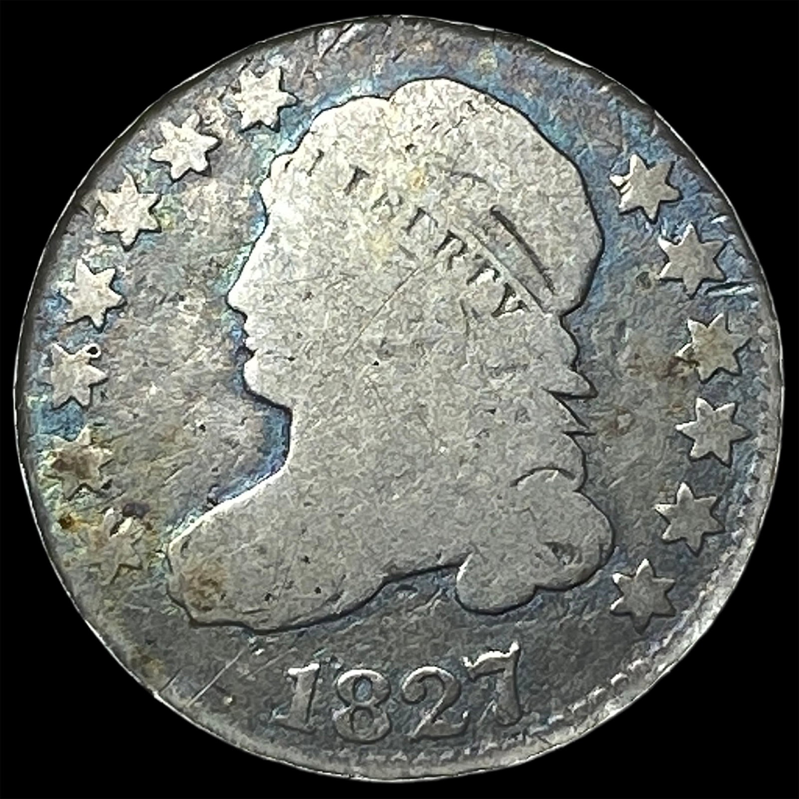 1827 Capped Bust Half Dollar NICELY CIRCULATED: 1827 Capped Bust Half Dollar NICELY CIRCULATED