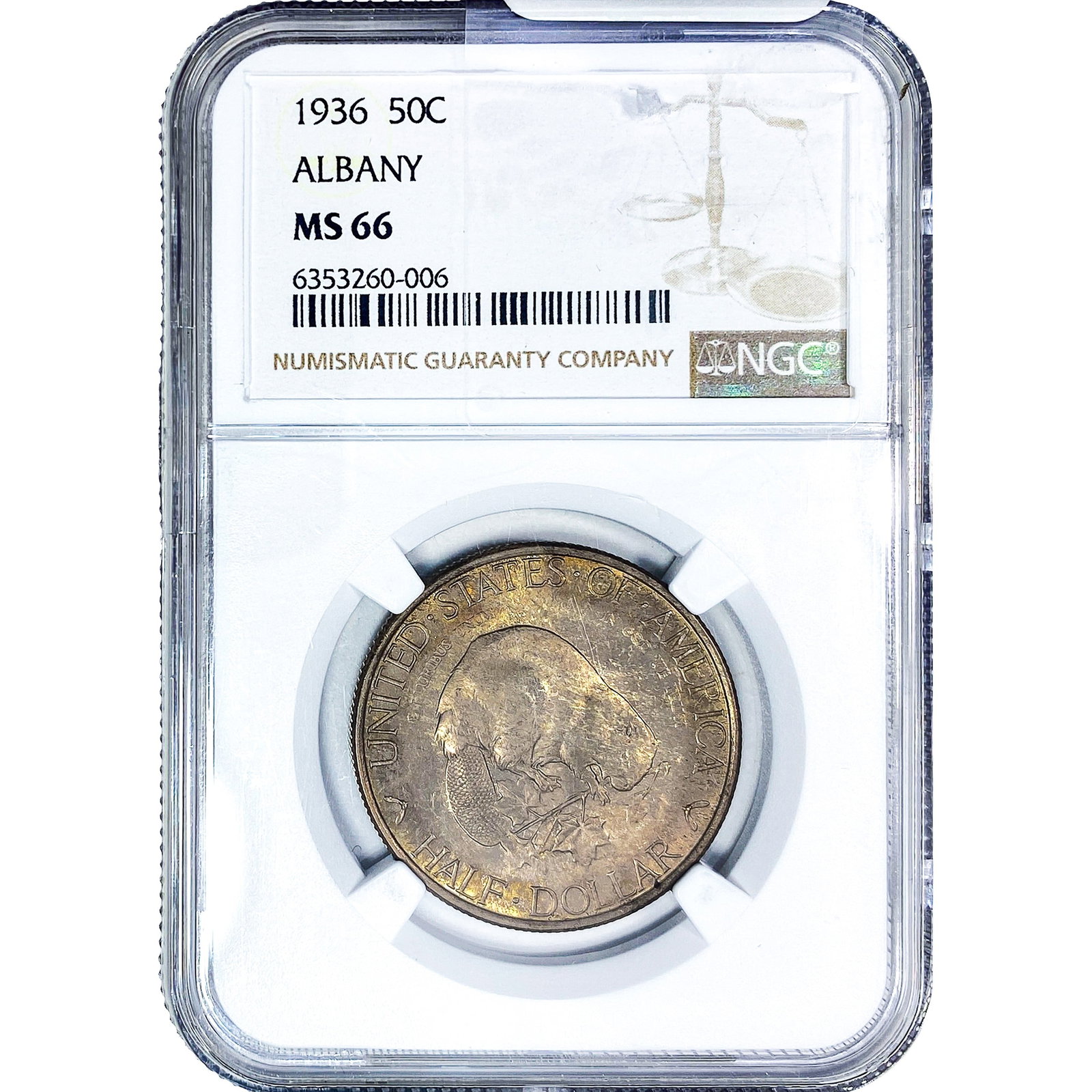1936 Albany Half Dollar NGC MS66 (1 of 2)