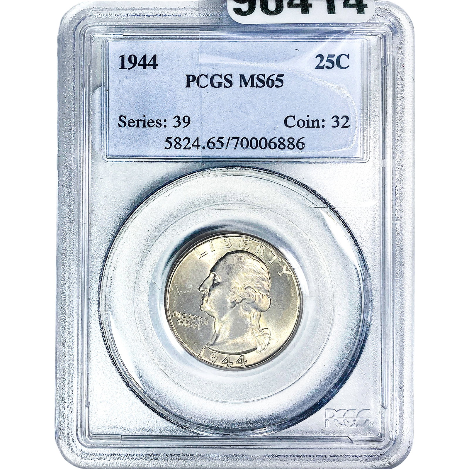 1944 Washington Silver Quarter PCGS MS65: 1944 Washington Silver Quarter PCGS MS65