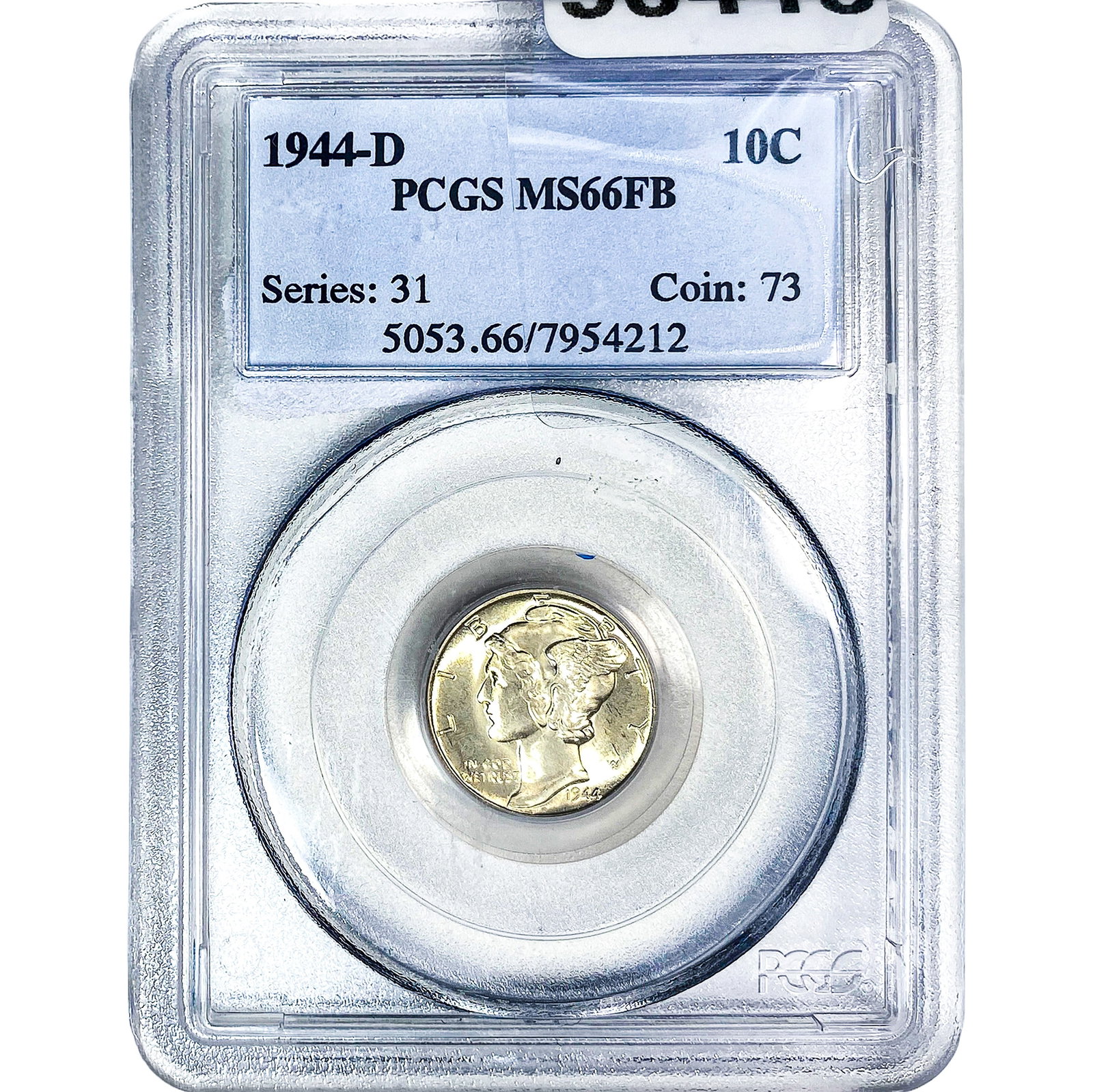 1944-D Mercury Silver Dime PCGS MS66 FB: 1944-D Mercury Silver Dime PCGS MS66 FB