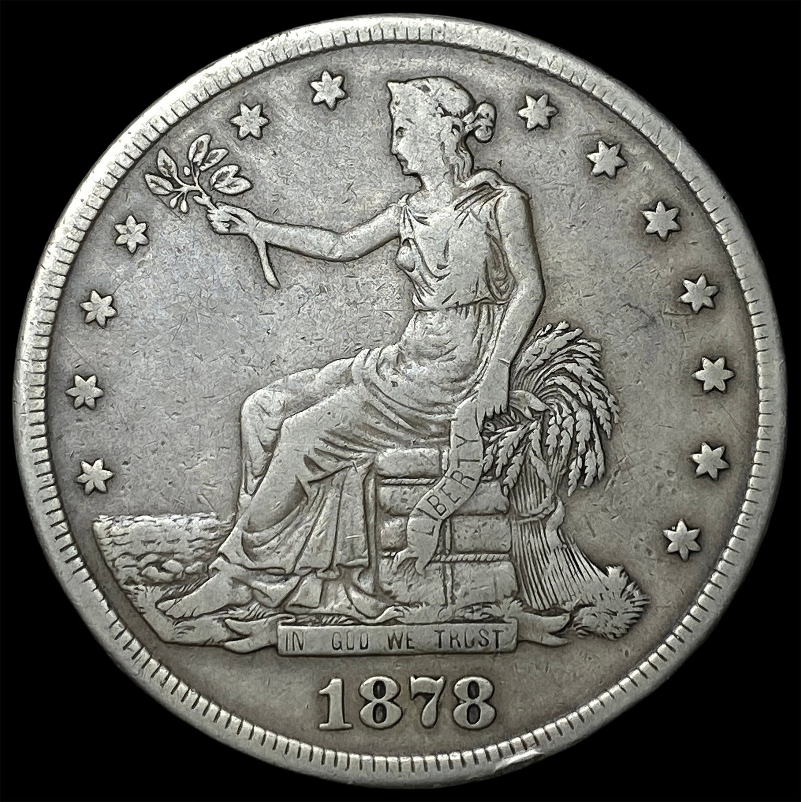 1878-S Silver Trade Dollar LIGHTLY CIRCULATED (1 of 2)
