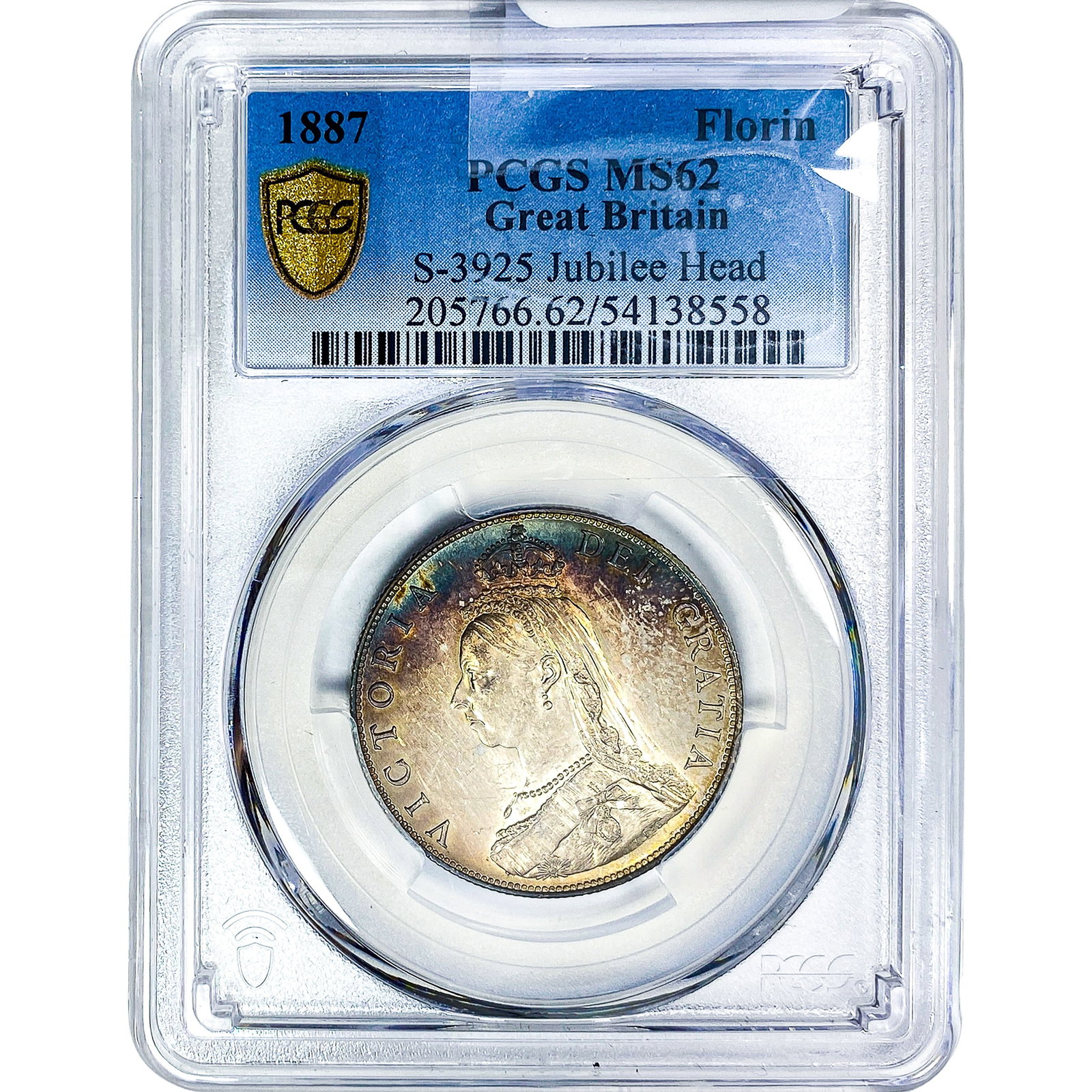 1887 Great Britain Silver Florin PCGS MS62 (1 of 2)