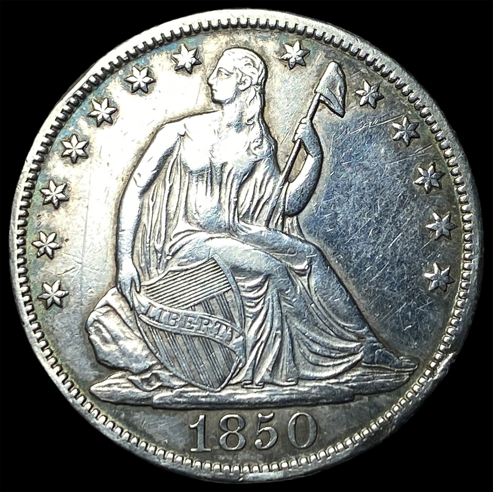 1850-O Silver Half Dollar CLOSELY UNCIRCULATED: 1850-O Silver Half Dollar CLOSELY UNCIRCULATED