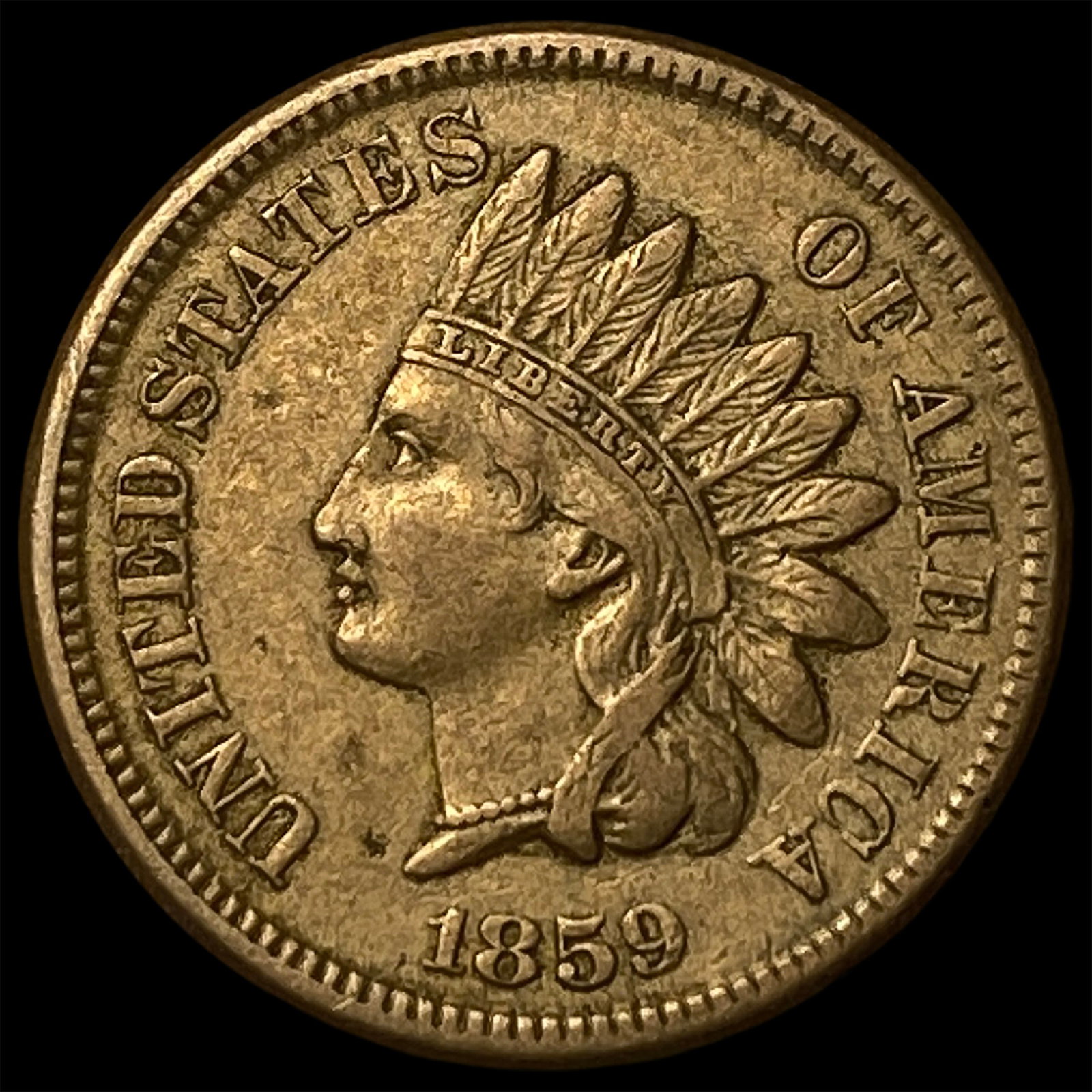 1859 Indian Head Cent NEARLY UNCIRCULATED: 1859 Indian Head Cent NEARLY UNCIRCULATED