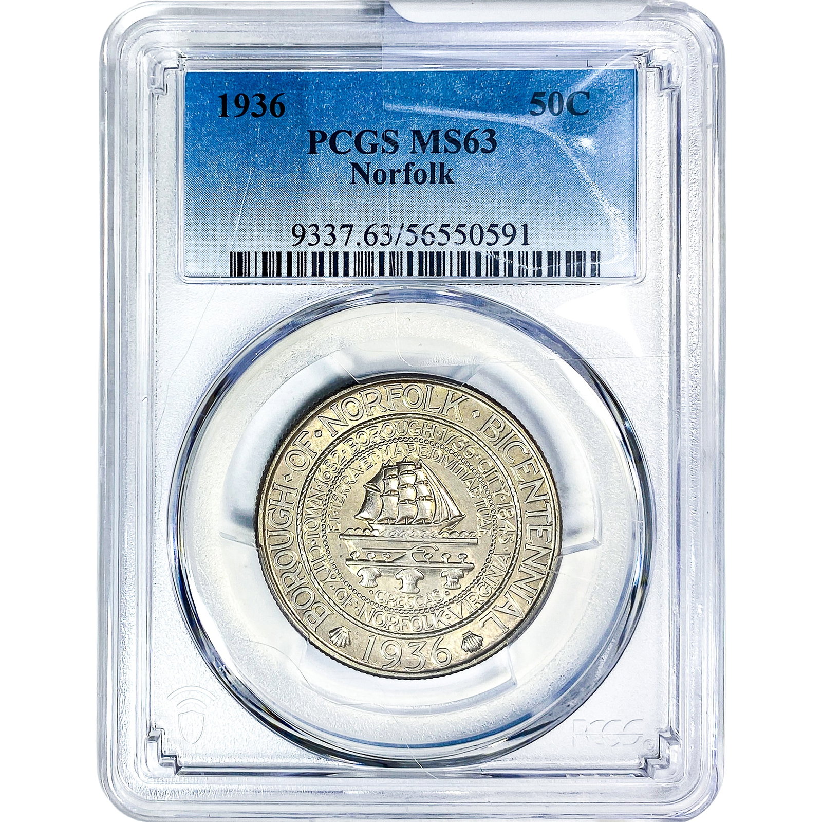 1936 Norfolk Half Dollar PCGS MS63 (1 of 2)