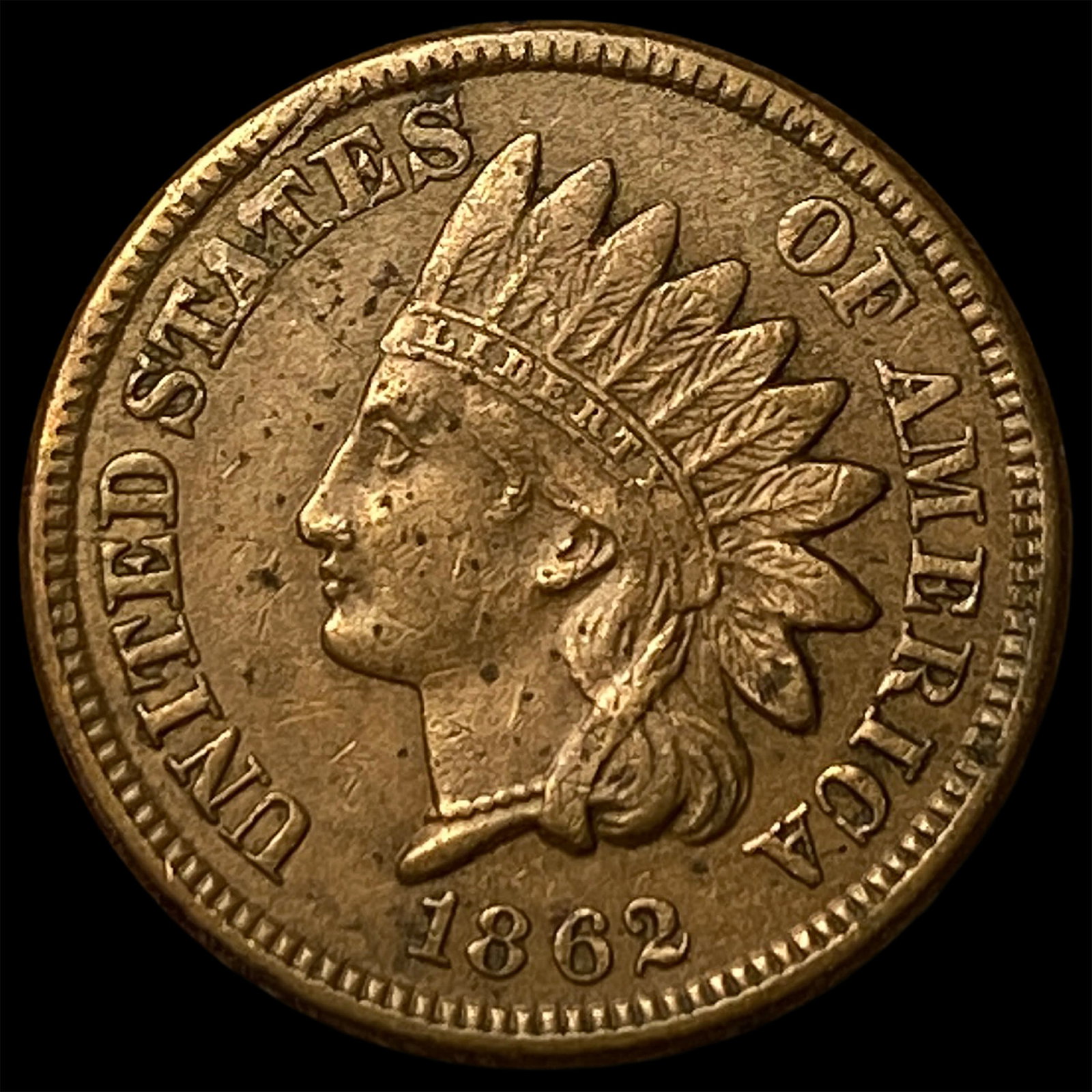 1862 Indian Head Cent NEARLY UNCIRCULATED: 1862 Indian Head Cent NEARLY UNCIRCULATED