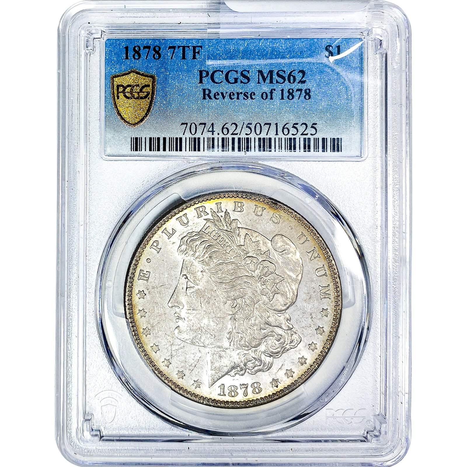 1878 Morgan Silver Dollar PCGS MS62: 1878 Morgan Silver Dollar PCGS MS62