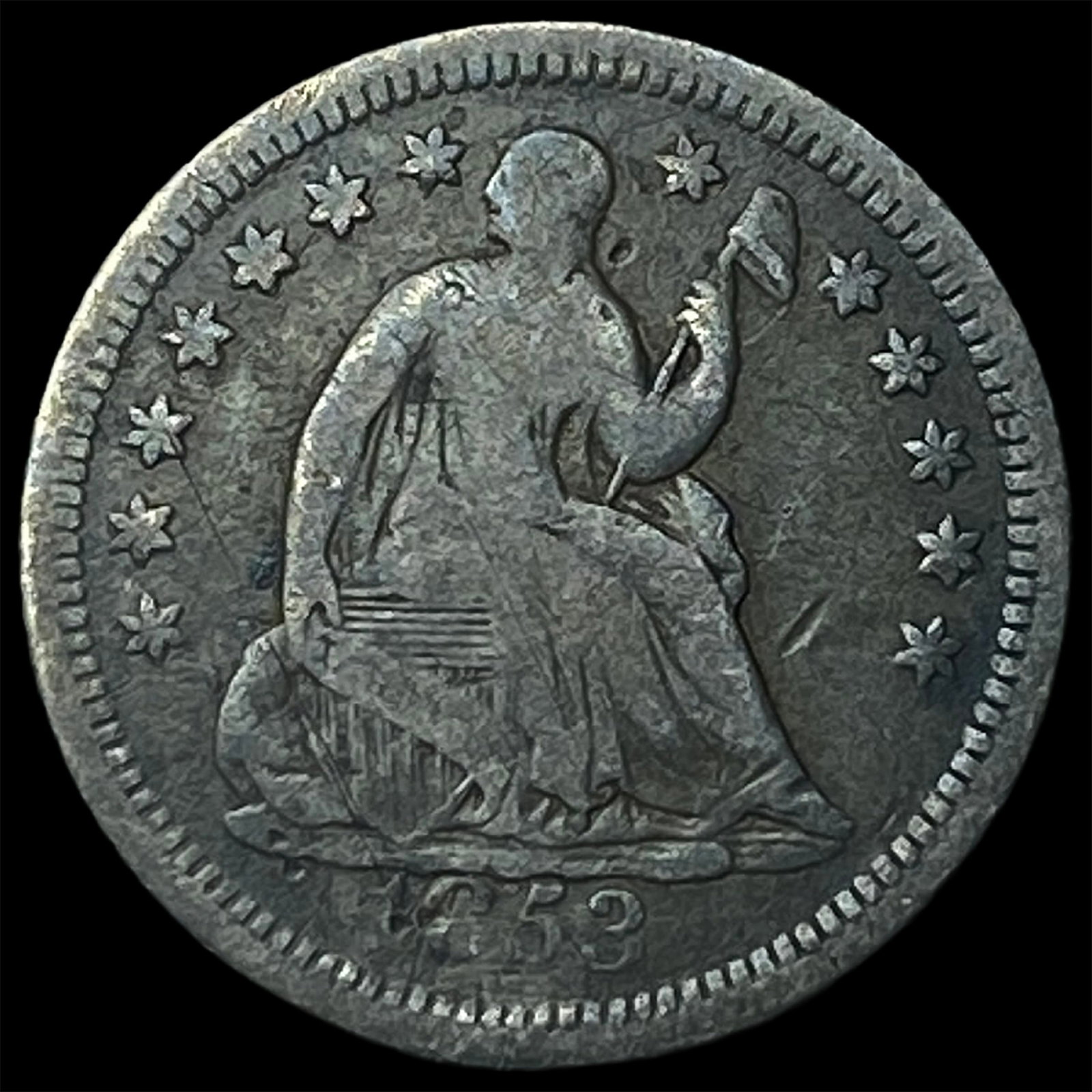 1853-O Silver Half Dime NICELY CIRCULATED: 1853-O Silver Half Dime NICELY CIRCULATED