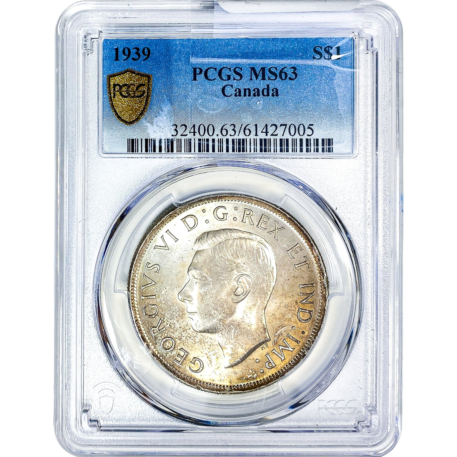 1939 Canada Silver Dollar PCGS MS63: 1939 Canada Silver Dollar PCGS MS63