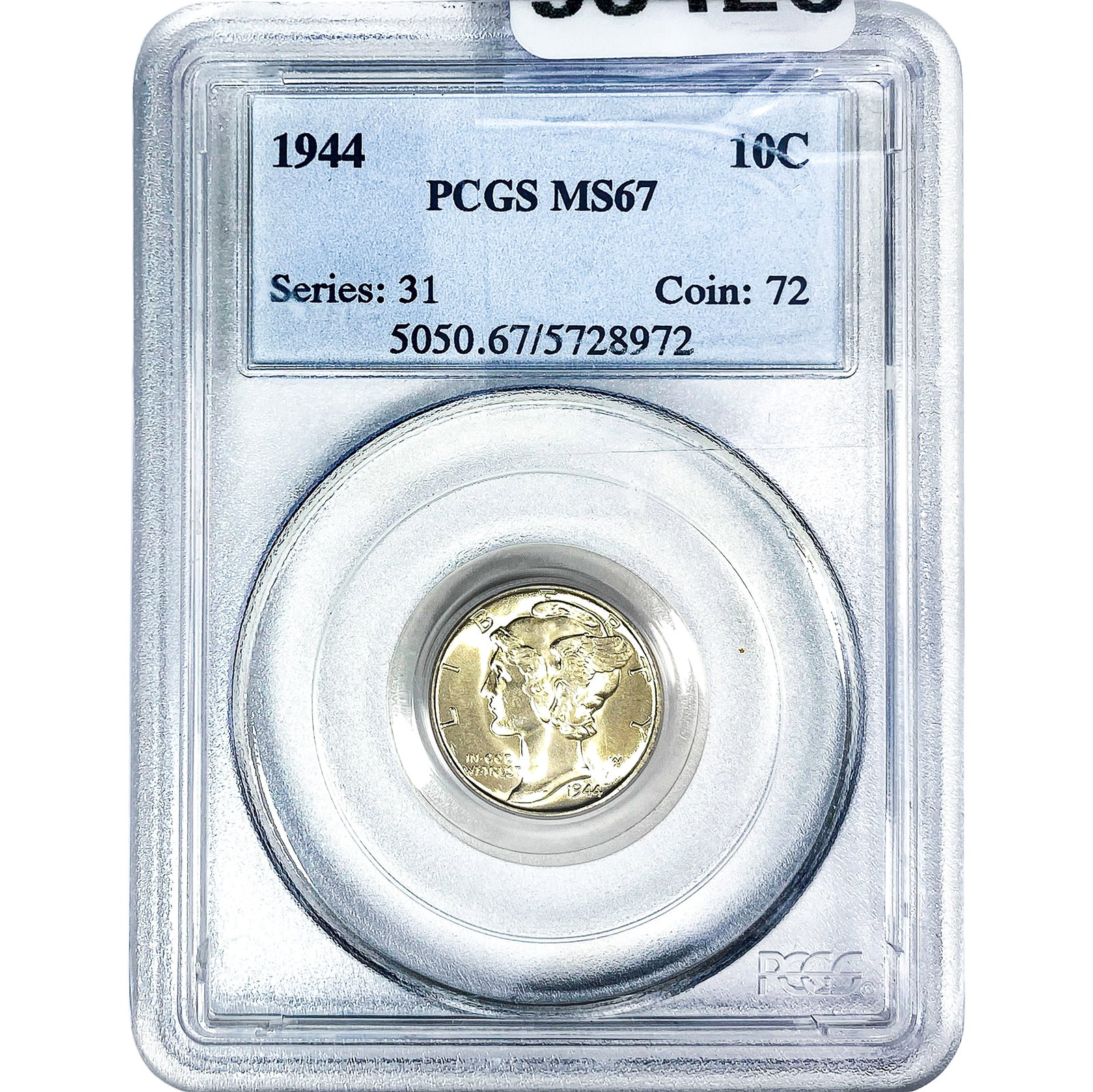 1944 Mercury Silver Dime PCGS MS67: 1944 Mercury Silver Dime PCGS MS67