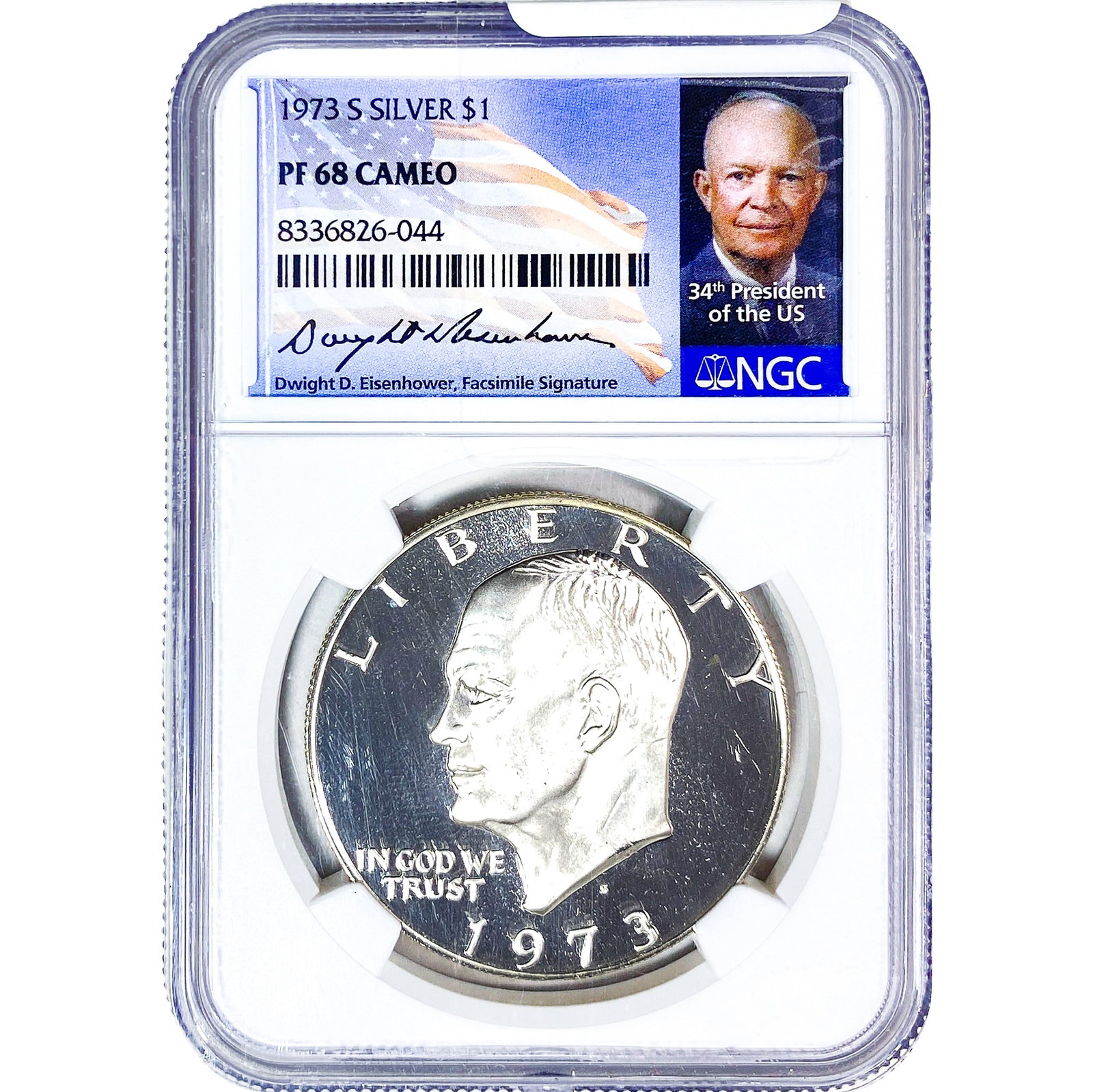 1973-S Eisenhower Dollar NGC PF68 CAMEO (1 of 2)