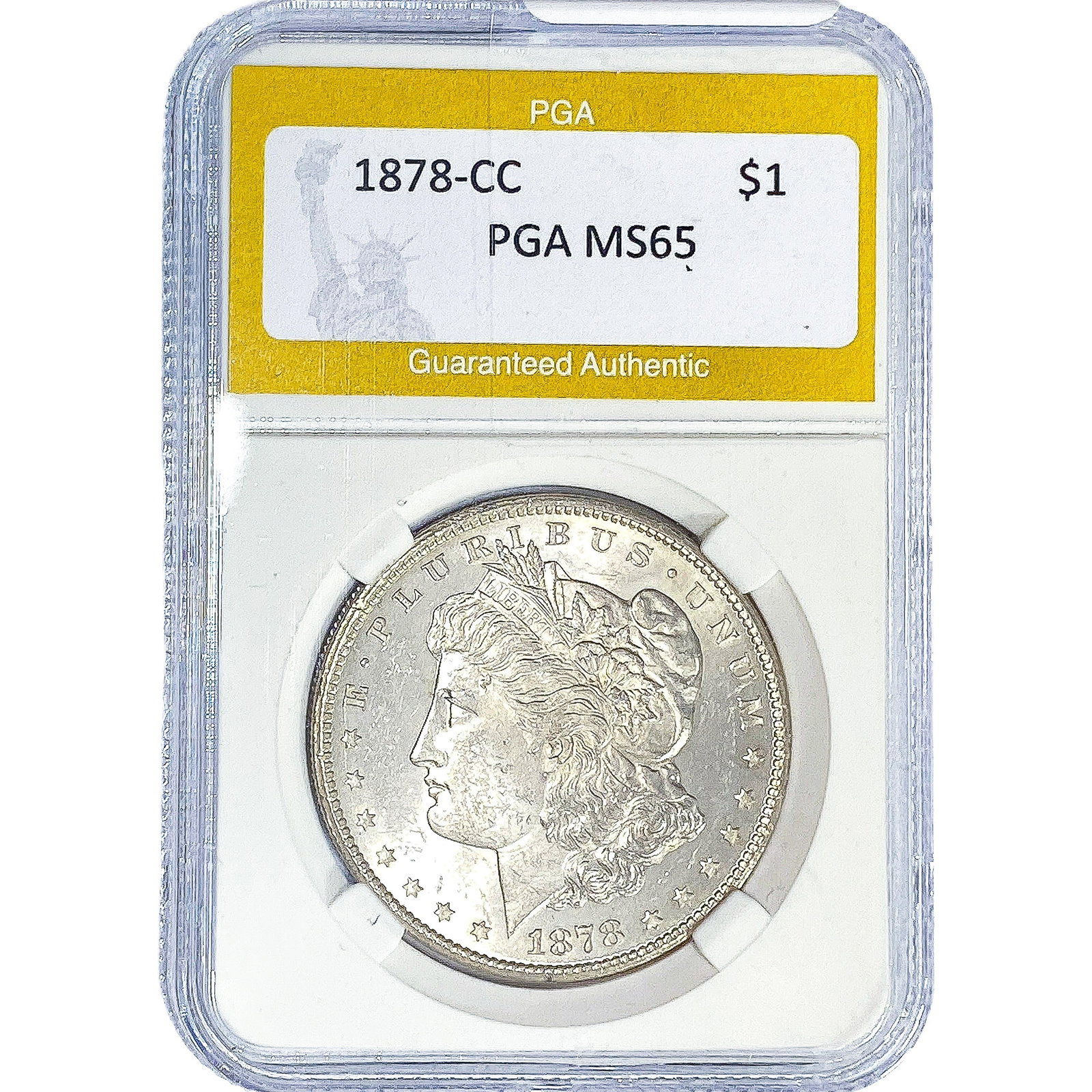 1878-C Morgan Silver Dollar PGA MS65: 1878-C Morgan Silver Dollar PGA MS65