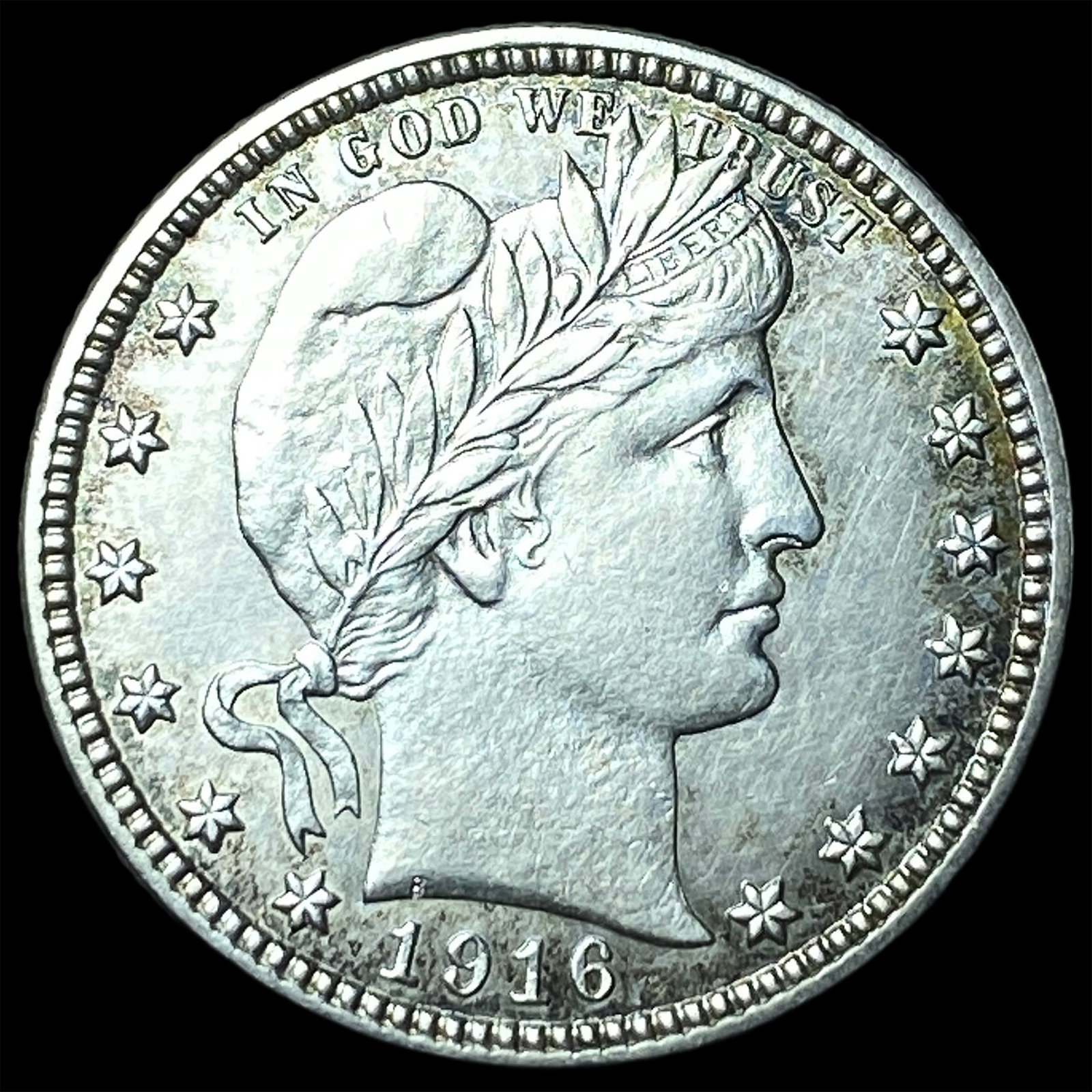 1916-D Silver Barber Quarter CLOSELY UNCIRCULATED: 1916-D Silver Barber Quarter CLOSELY UNCIRCULATED