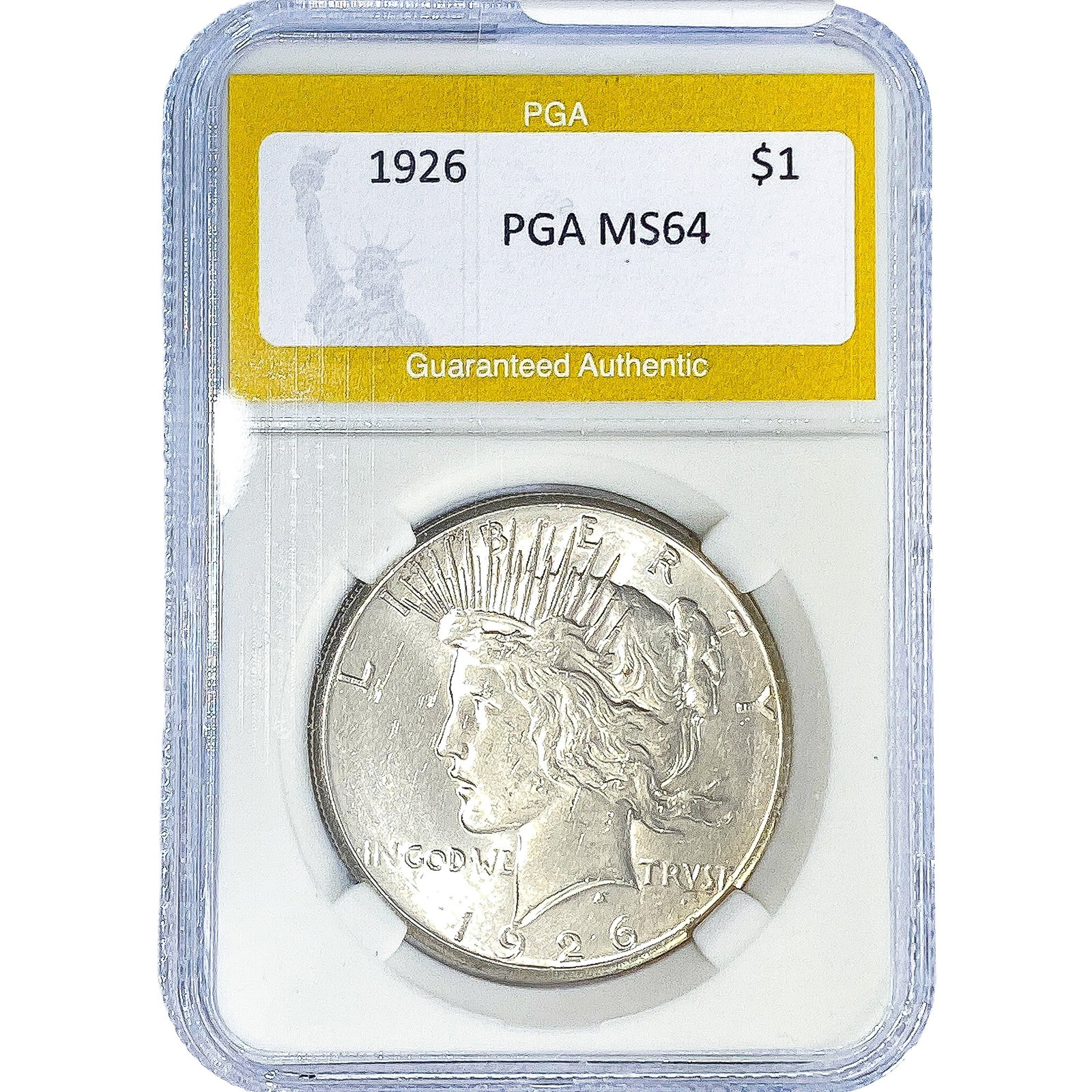 1926 Silver Peace Dollar PGA MS64: 1926 Silver Peace Dollar PGA MS64