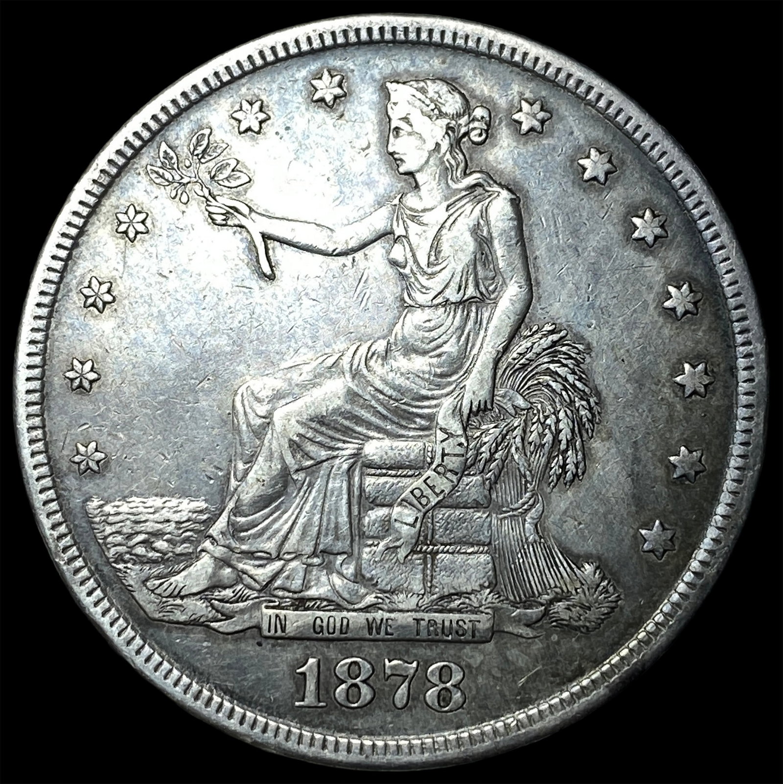 1878-S Silver Trade Dollar NEARLY UNCIRCULATED (1 of 2)