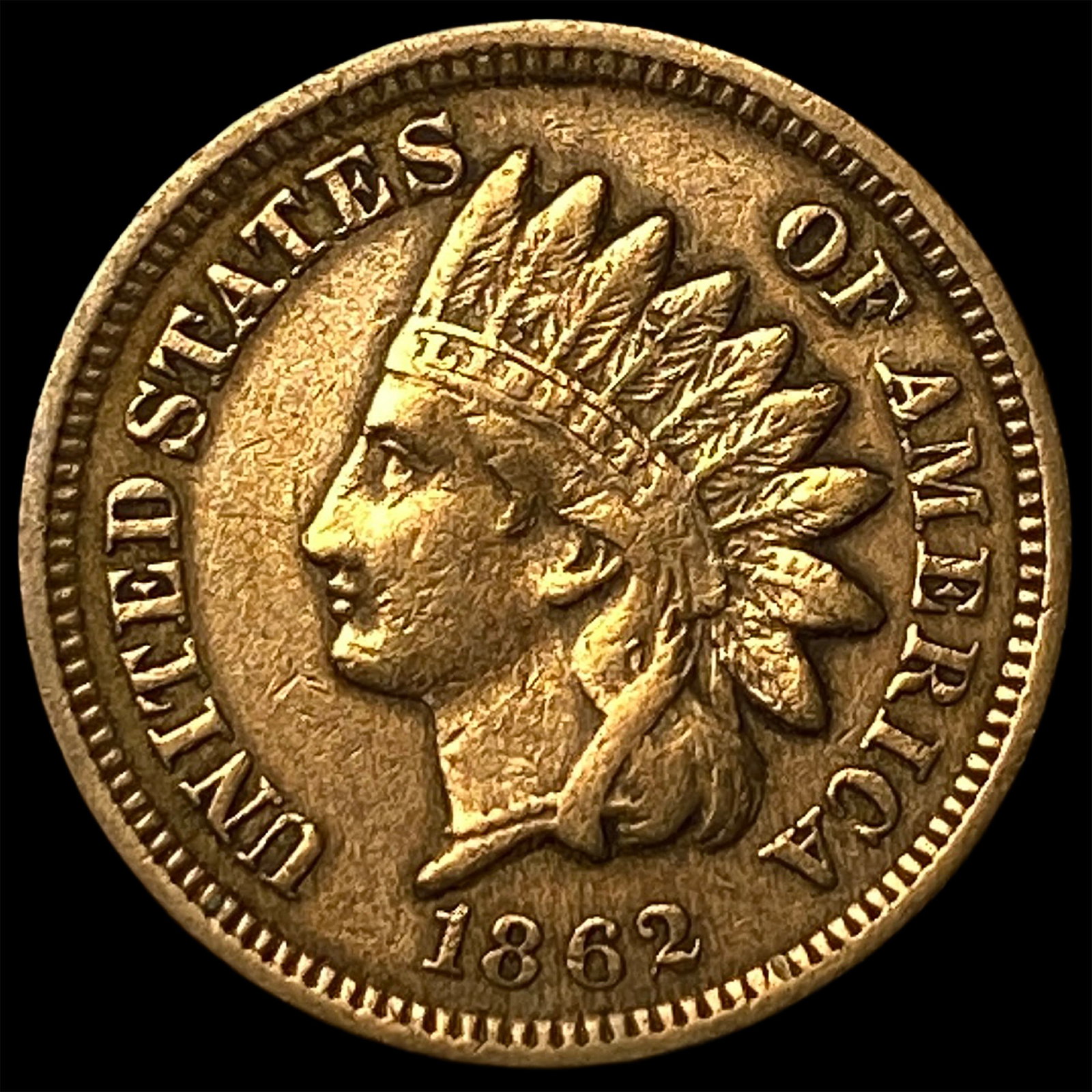 1862 Indian Head Cent NEARLY UNCIRCULATED: 1862 Indian Head Cent NEARLY UNCIRCULATED
