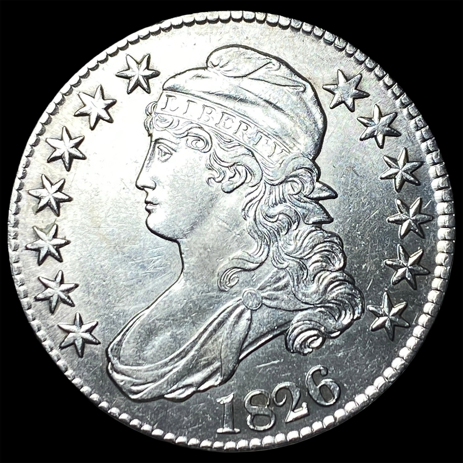 1826 Capped Bust Half Dollar CHOICE AU: 1826 Capped Bust Half Dollar CHOICE AU
