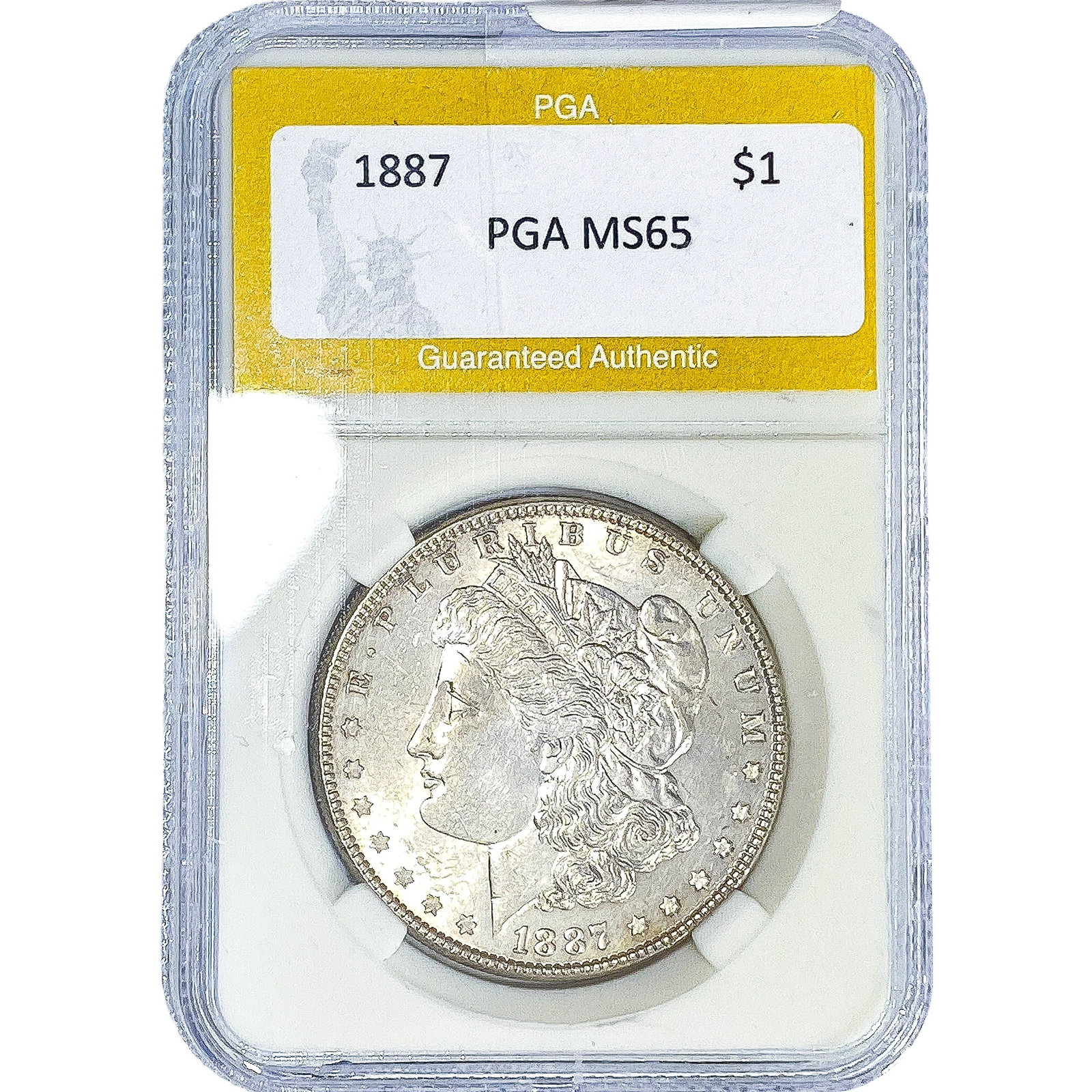 1887 Morgan Silver Dollar PGA MS65: 1887 Morgan Silver Dollar PGA MS65