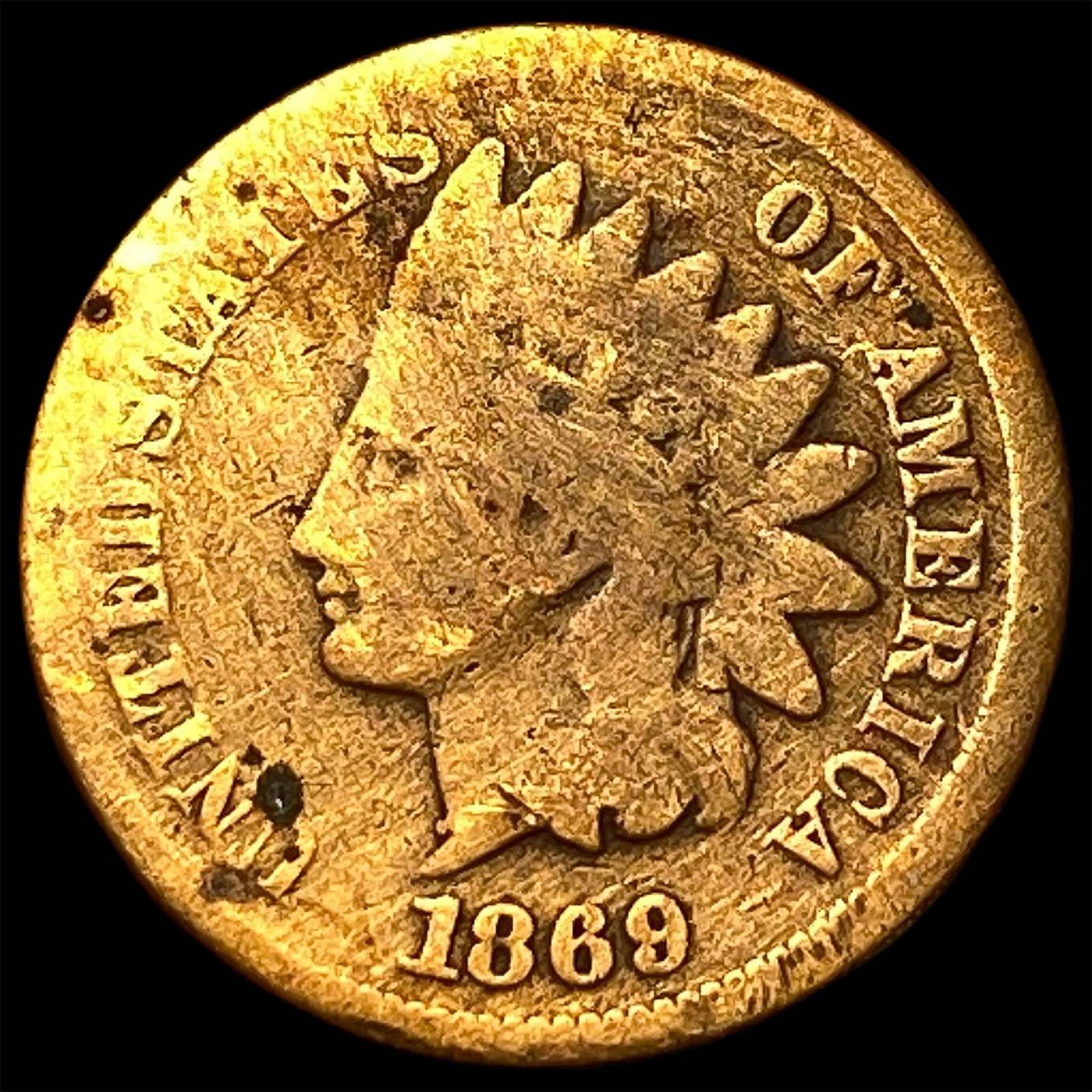 1869 Indian Head Cent NICELY CIRCULATED: 1869 Indian Head Cent NICELY CIRCULATED