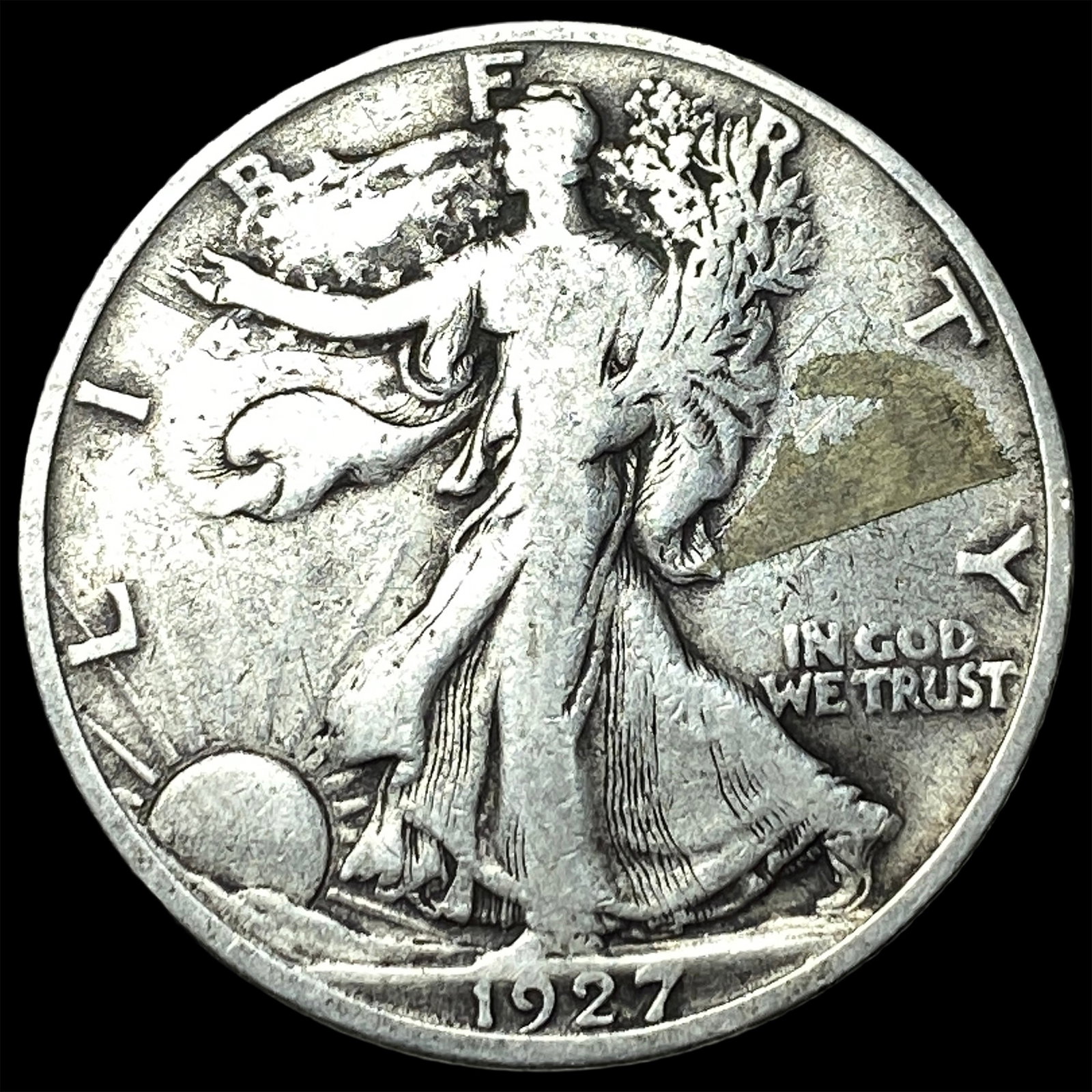 1927-S Silver Walking Liberty Half Dollar LIGHTLY CIRCULATED: 1927-S Silver Walking Liberty Half Dollar LIGHTLY CIRCULATED